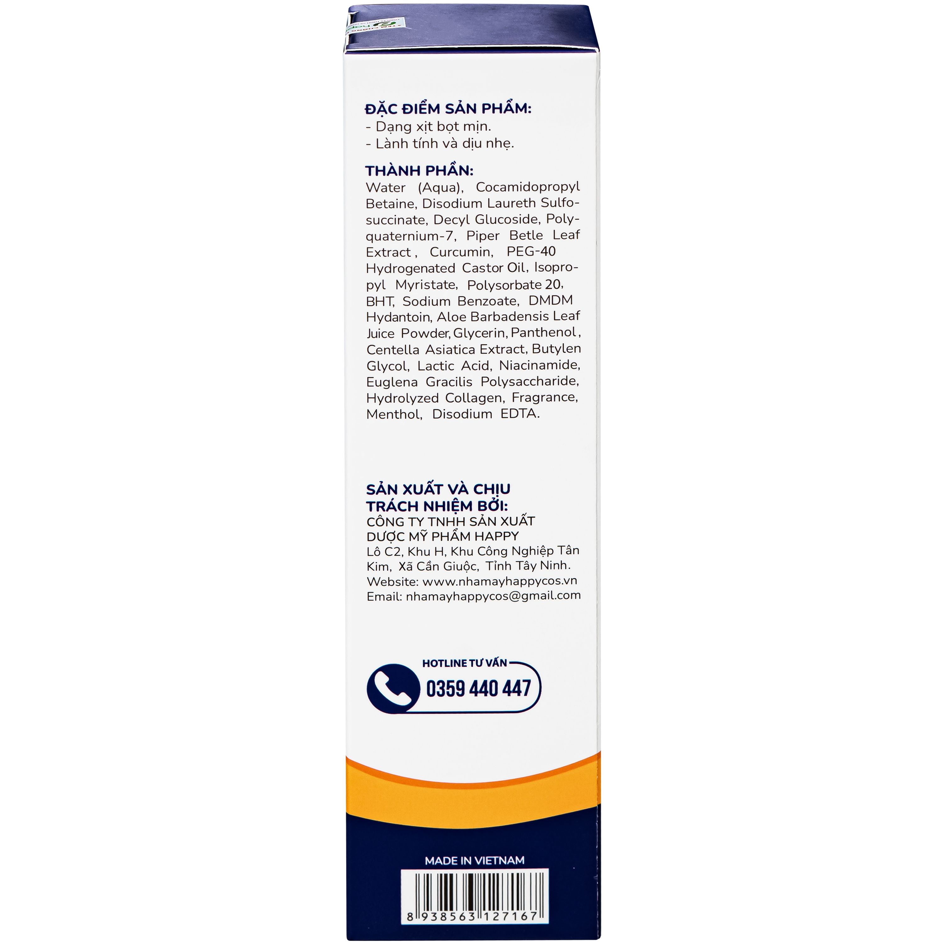 Hình ảnh Dung dịch vệ sinh phụ nữ dạng bọt Natural Feminine Curcumin làm sạch, khử mùi, kháng khuẩn (160ml)