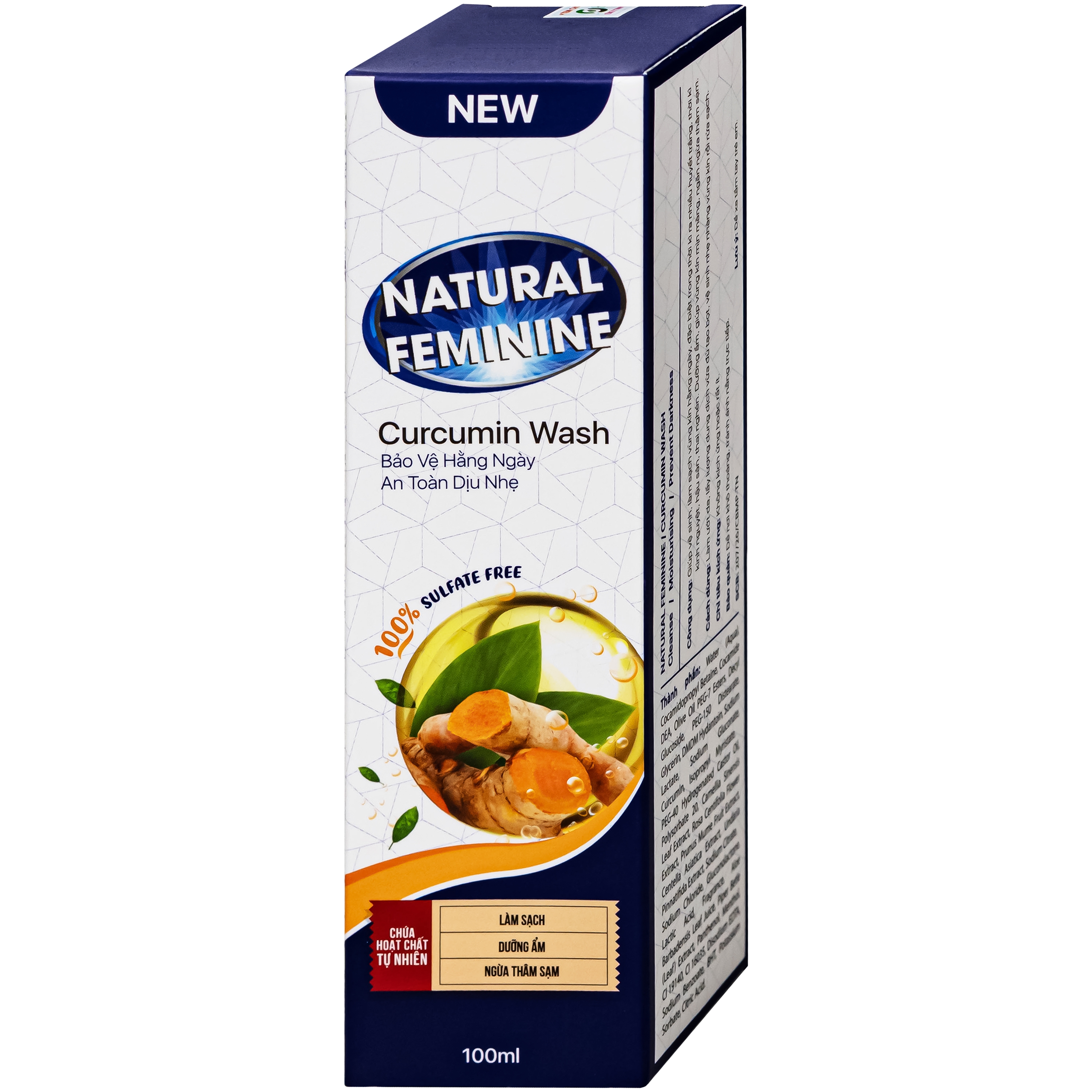 Hình ảnh Dung dịch vệ sinh phụ nữ khử mùi Natural Feminine Curcumin Wash 100ml