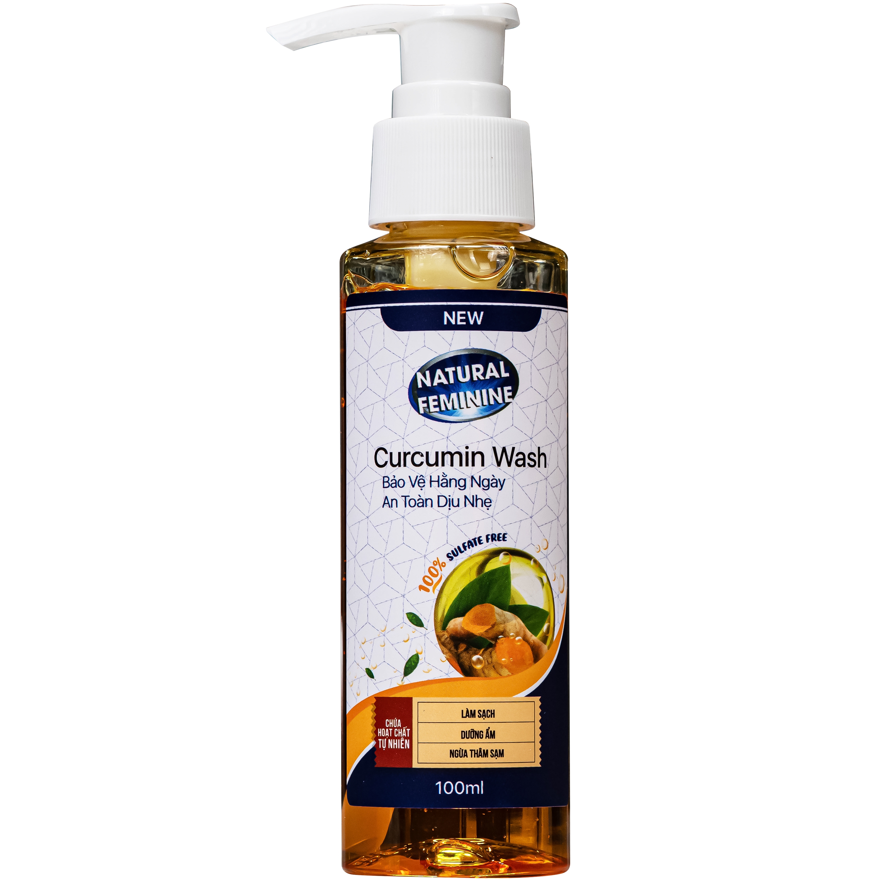 Hình ảnh Dung dịch vệ sinh phụ nữ khử mùi Natural Feminine Curcumin Wash 100ml