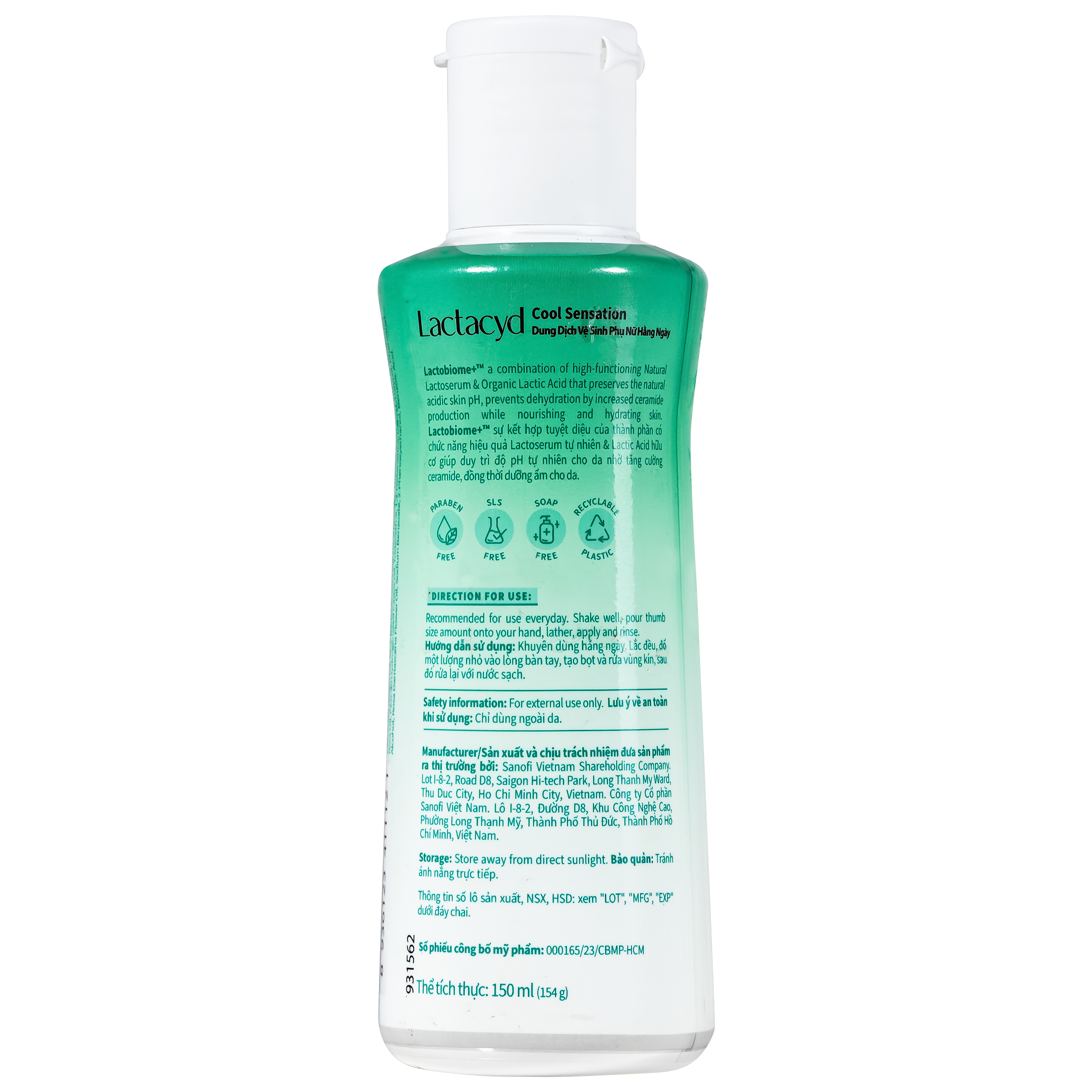 Hình ảnh Dung Dịch Vệ Sinh Phụ Nữ Lactacyd Cool Sensation (150ml)