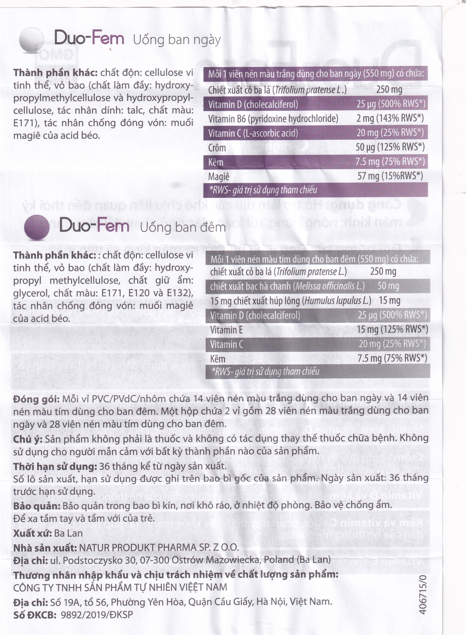 Hình ảnh Viên uống Duo-Fem NP Pharma hỗ trợ làm dịu các khó chịu liên quan đến thời kì mãn kinh (2 vỉ x 28 viên)