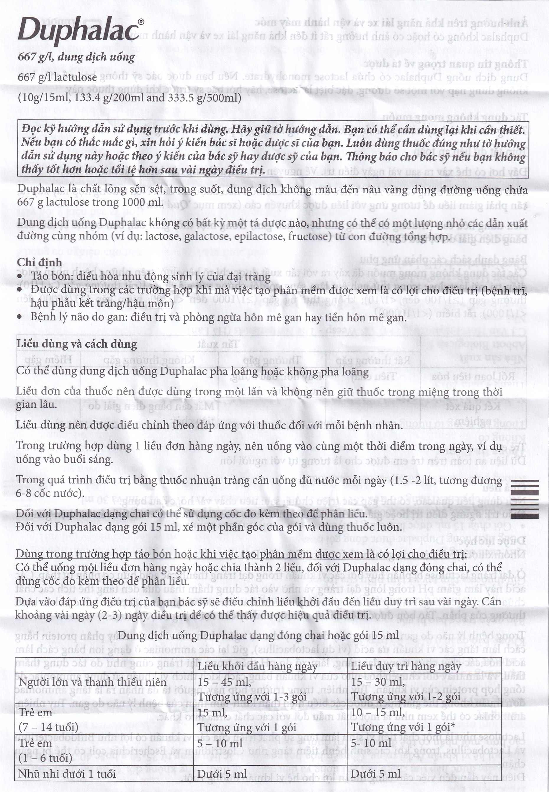 Hình ảnh Duphalac (Lactulose) điều trị táo bón hiệu quả và tăng cường lợi khuẩn ruột (20 gói x 15ml)