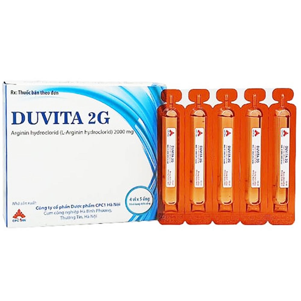 Hình ảnh Thuốc Duvita 2000mg/10ml CPC1 điều trị hỗ trợ trong suy gan, rối loạn chức năng gan (20 ống)