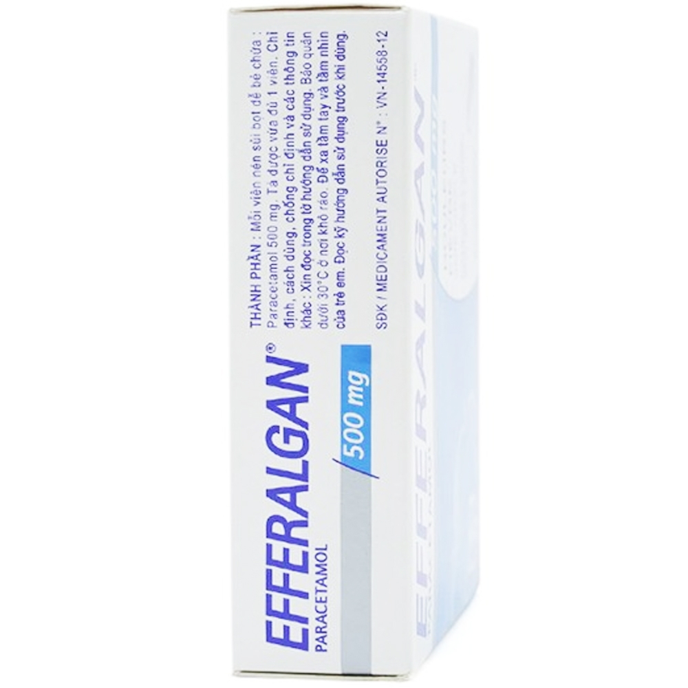 Hình ảnh Viên sủi Efferalgan 500mg UPSA SAS giảm đau, hạ sốt (4 vỉ x 4 viên)