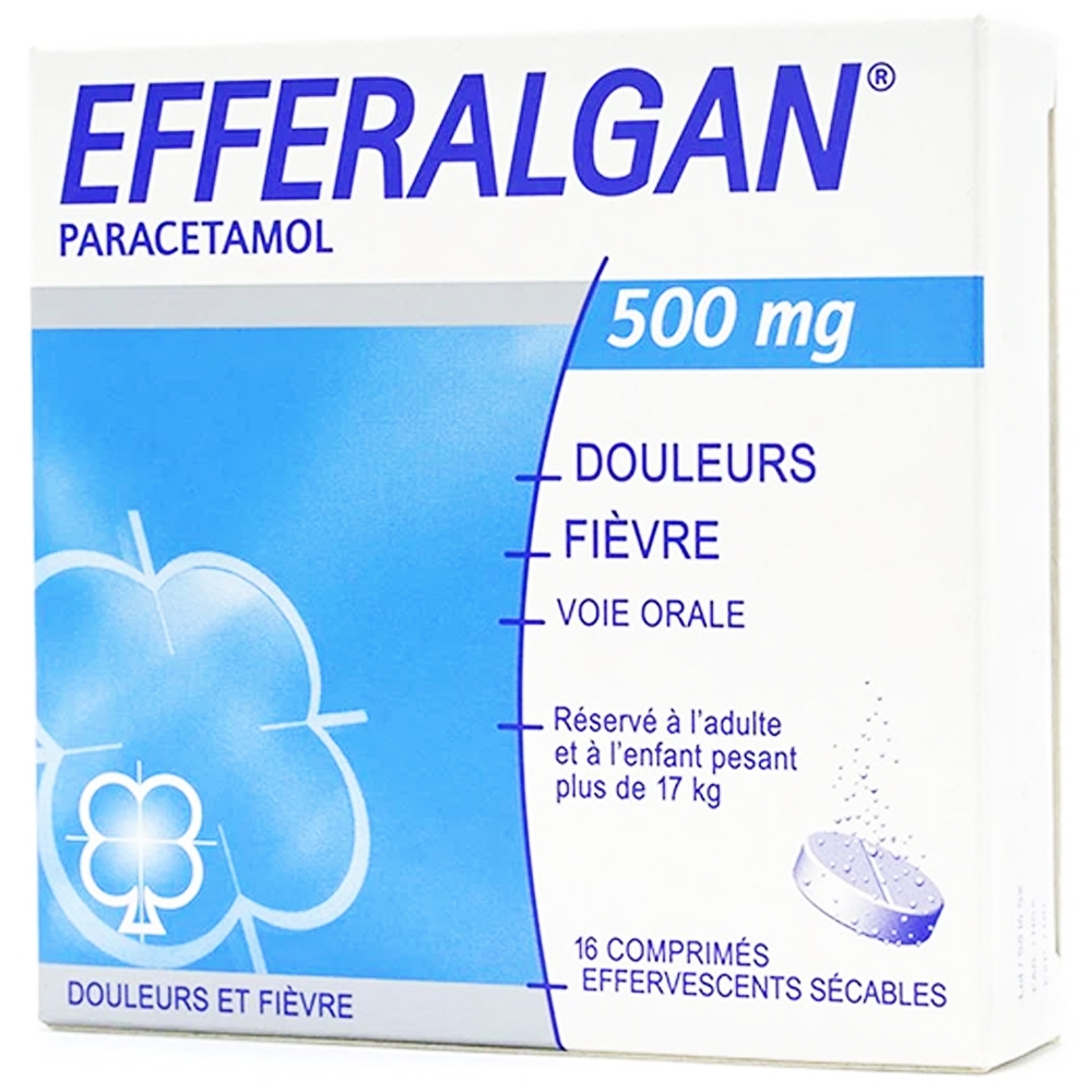 Hình ảnh Viên sủi Efferalgan 500mg UPSA SAS giảm đau, hạ sốt (4 vỉ x 4 viên)