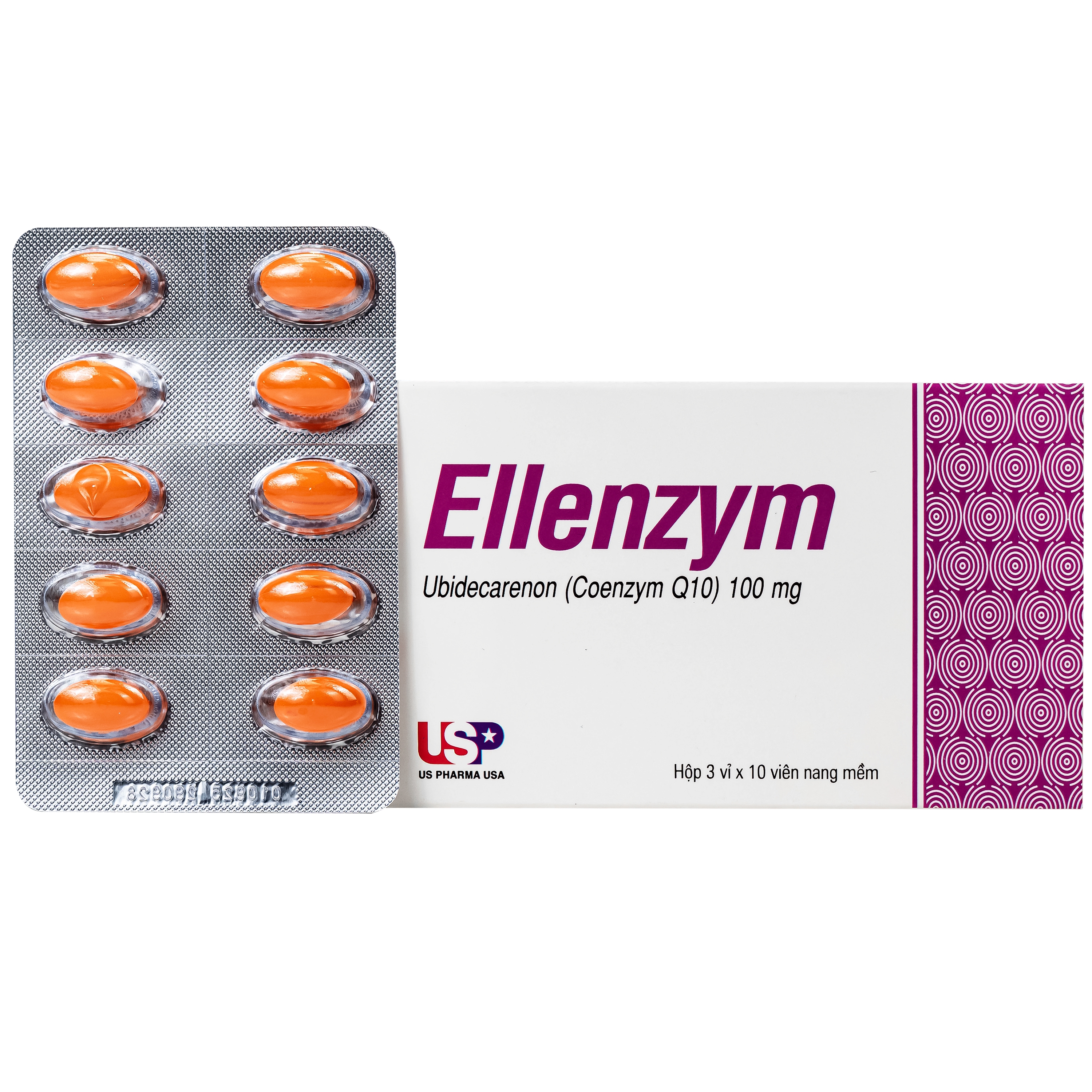 Hình ảnh Thuốc Ellenzym 100mg USP hỗ trợ làm giảm các triệu chứng suy tim mạn tính (3 vỉ x 10 viên)