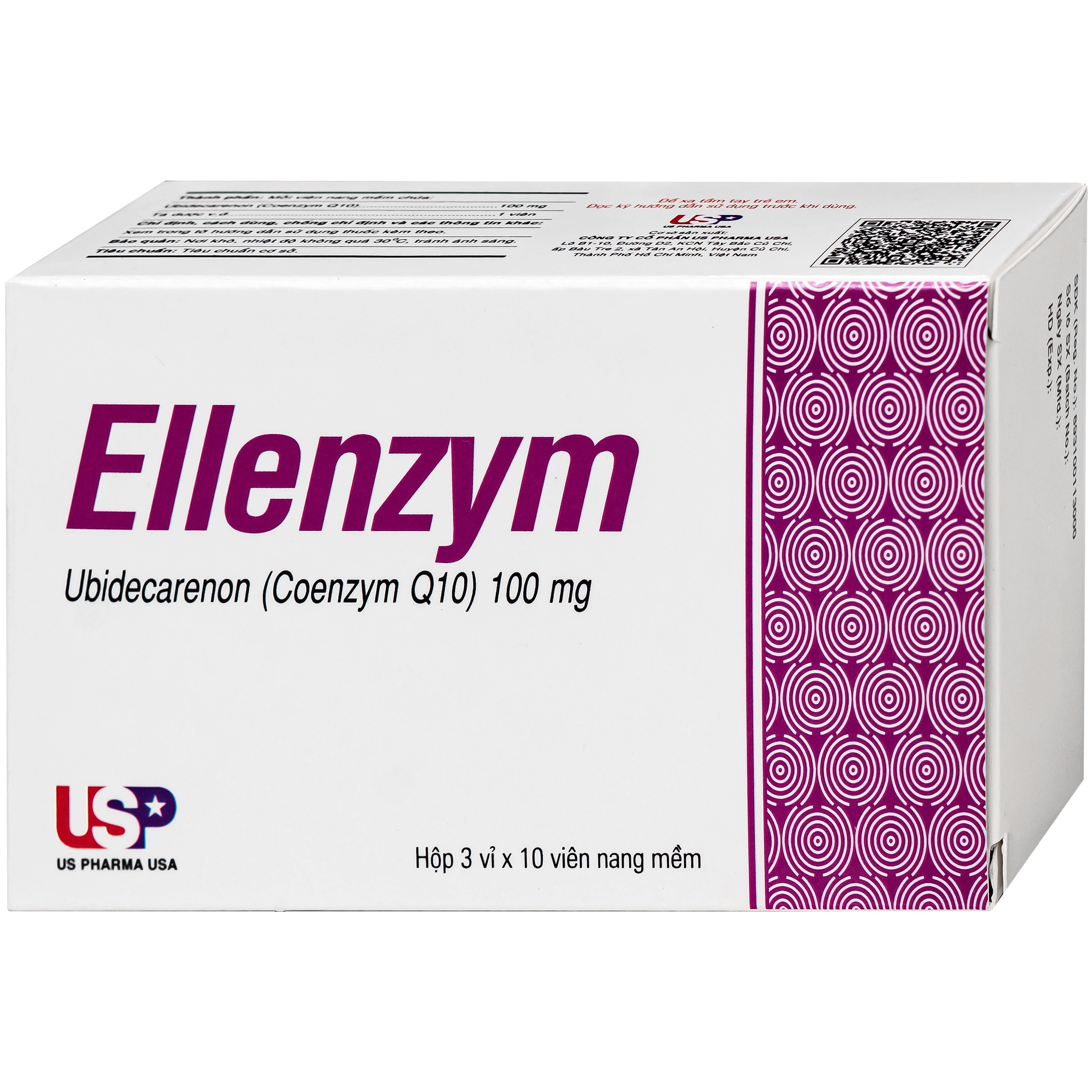 Hình ảnh Thuốc Ellenzym 100mg USP hỗ trợ làm giảm các triệu chứng suy tim mạn tính (3 vỉ x 10 viên)