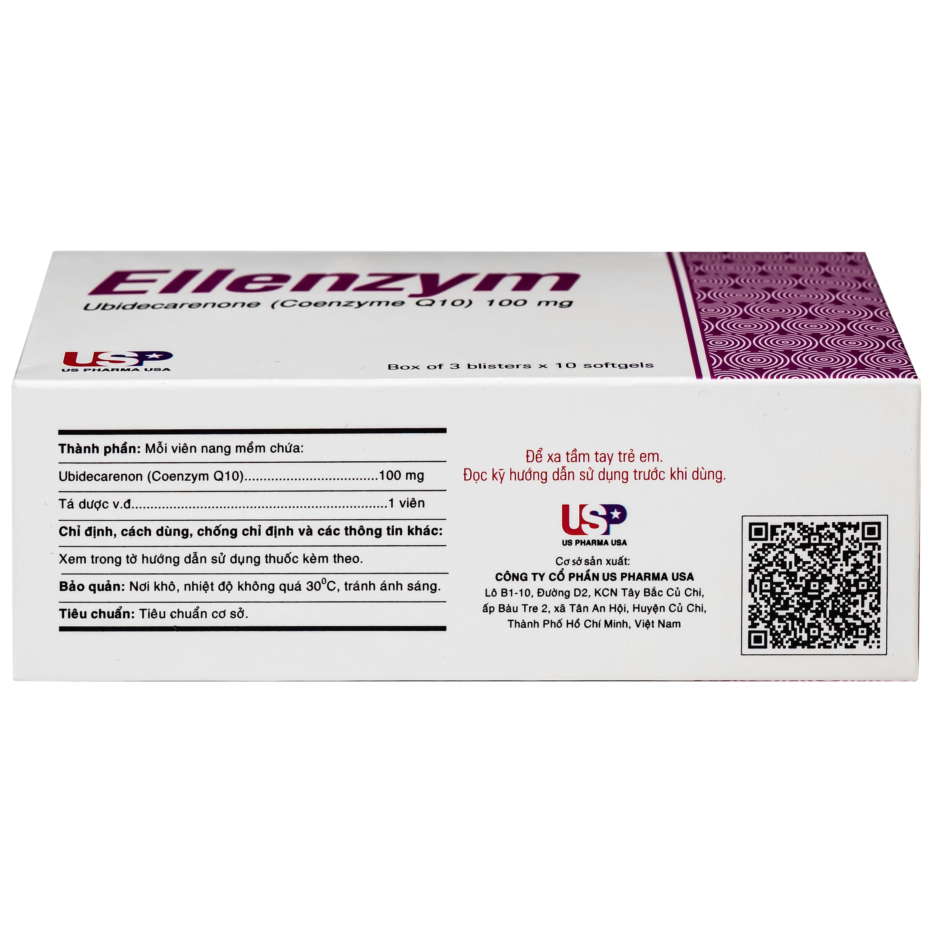 Hình ảnh Thuốc Ellenzym 100mg USP hỗ trợ làm giảm các triệu chứng suy tim mạn tính (3 vỉ x 10 viên)