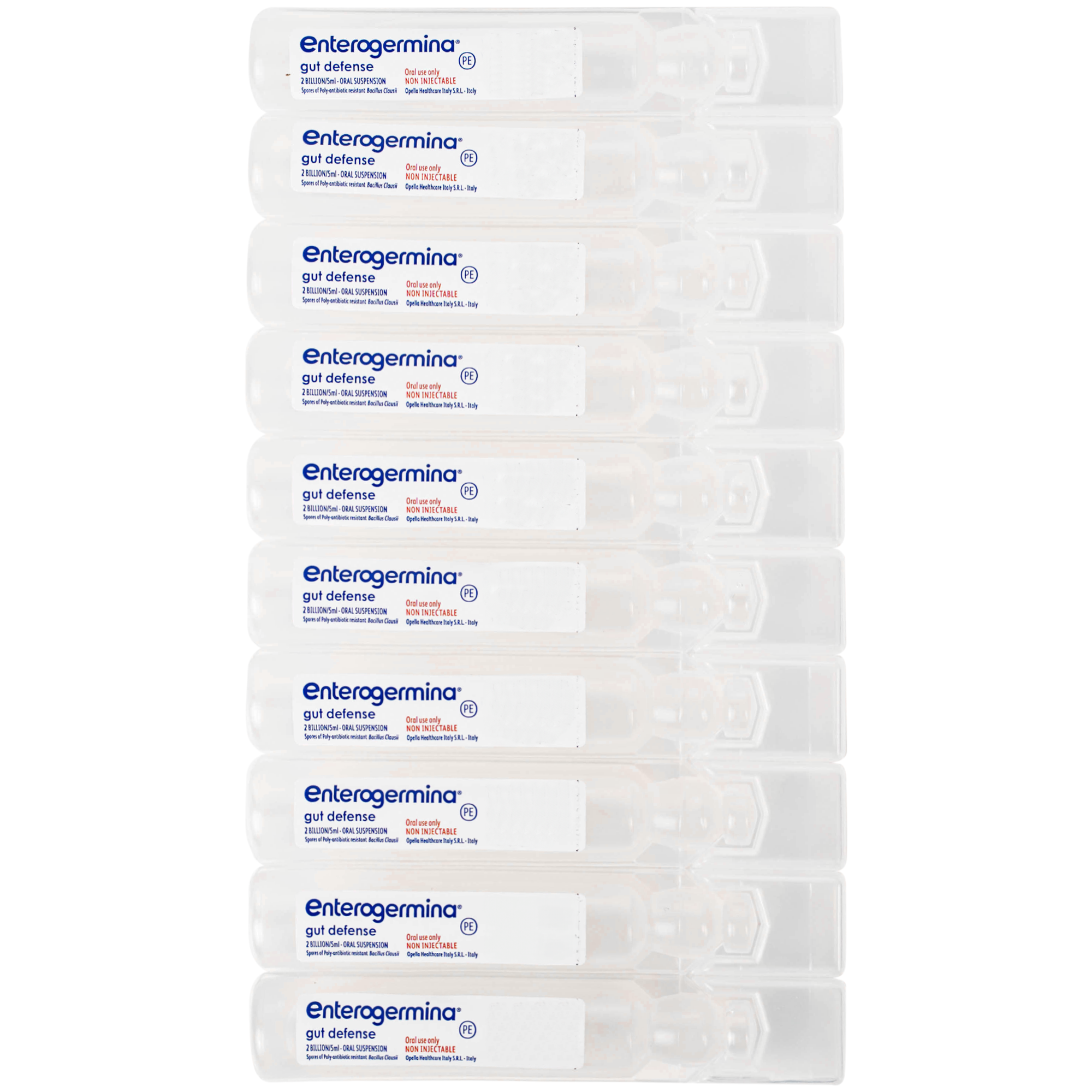 Hình ảnh Hỗn dịch uống men vi sinh Enterogermina Gut Defense 2 tỷ/5ml Opella tăng cường tiêu hóa, hỗ trợ bảo vệ đường ruột (2 vỉ 10 ống)