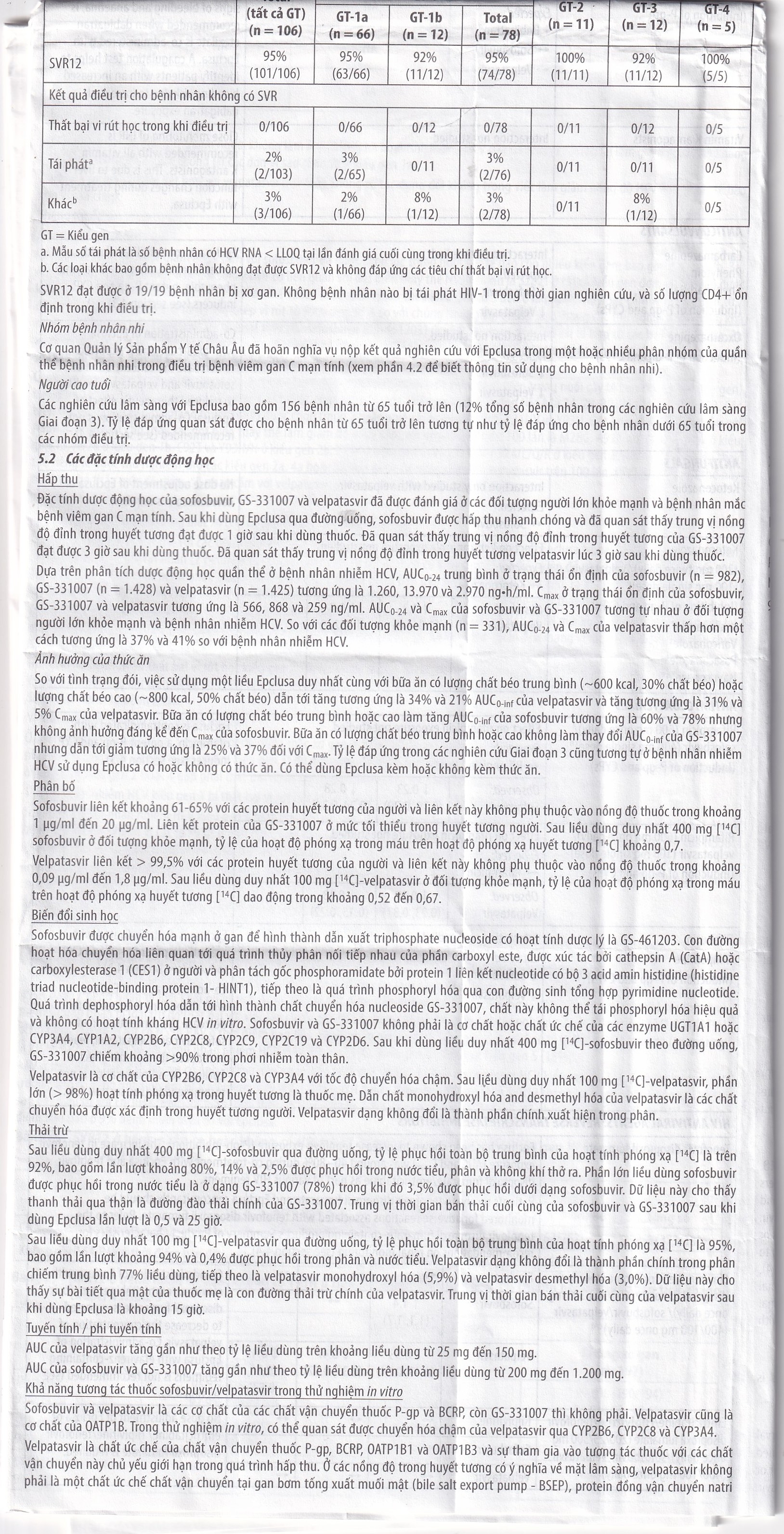 Hình ảnh Thuốc Epclusa 400mg/100mg Gilead điều trị viêm gan C mãn tính (28 viên)
