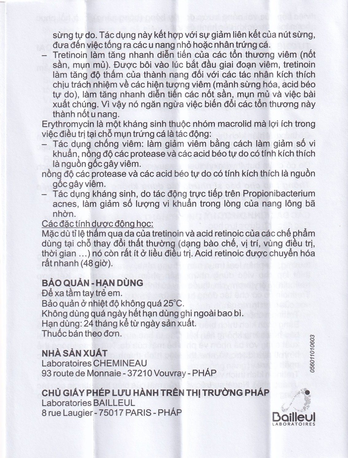 Hình ảnh Gel bôi ngoài da Erylik điều trị tại chỗ mụn trứng cá mức độ trung bình (30g)