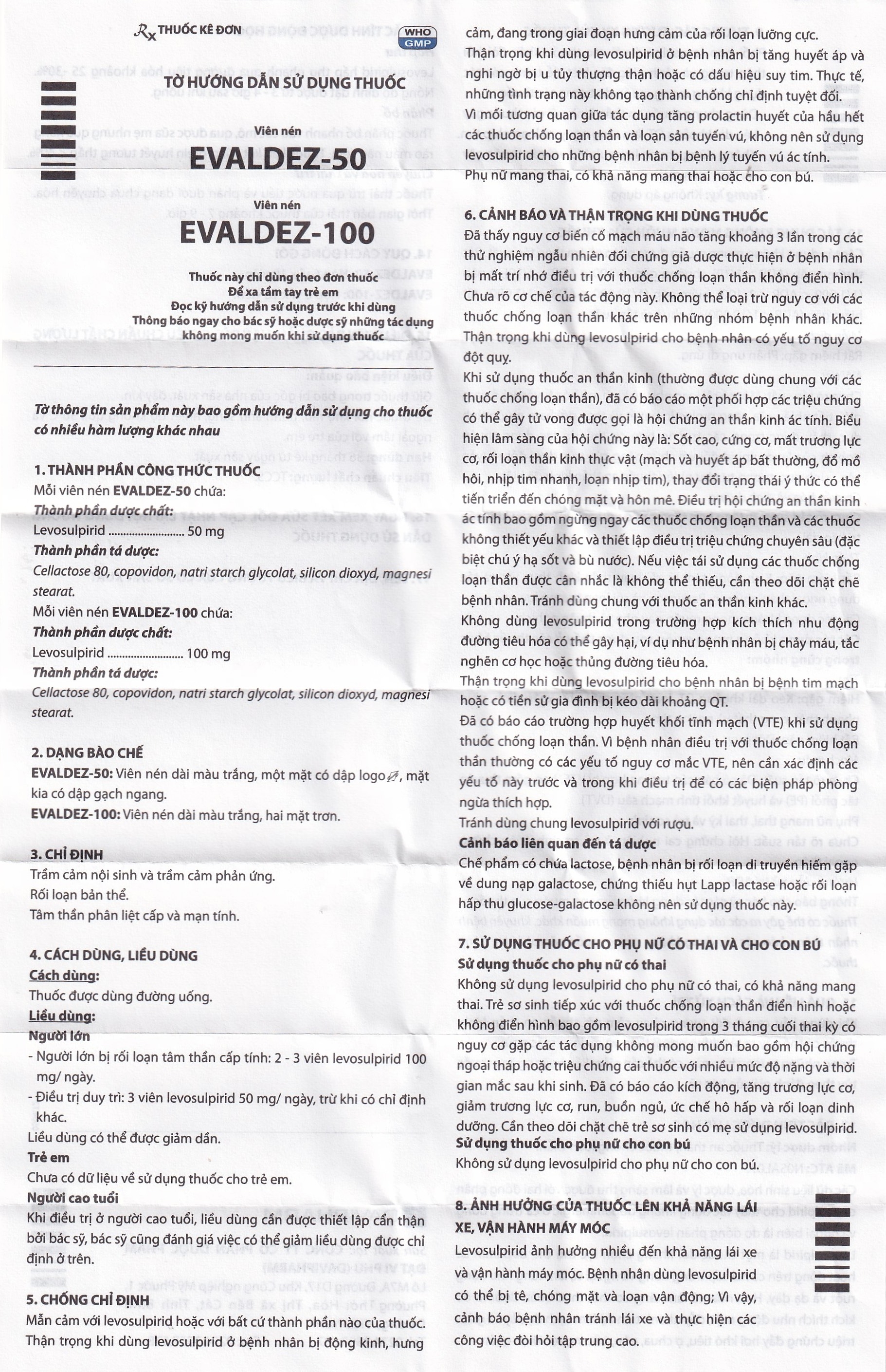 Hình ảnh Thuốc Evaldez 50 Davipharm điều trị trầm cảm (6 vỉ x 10 viên)