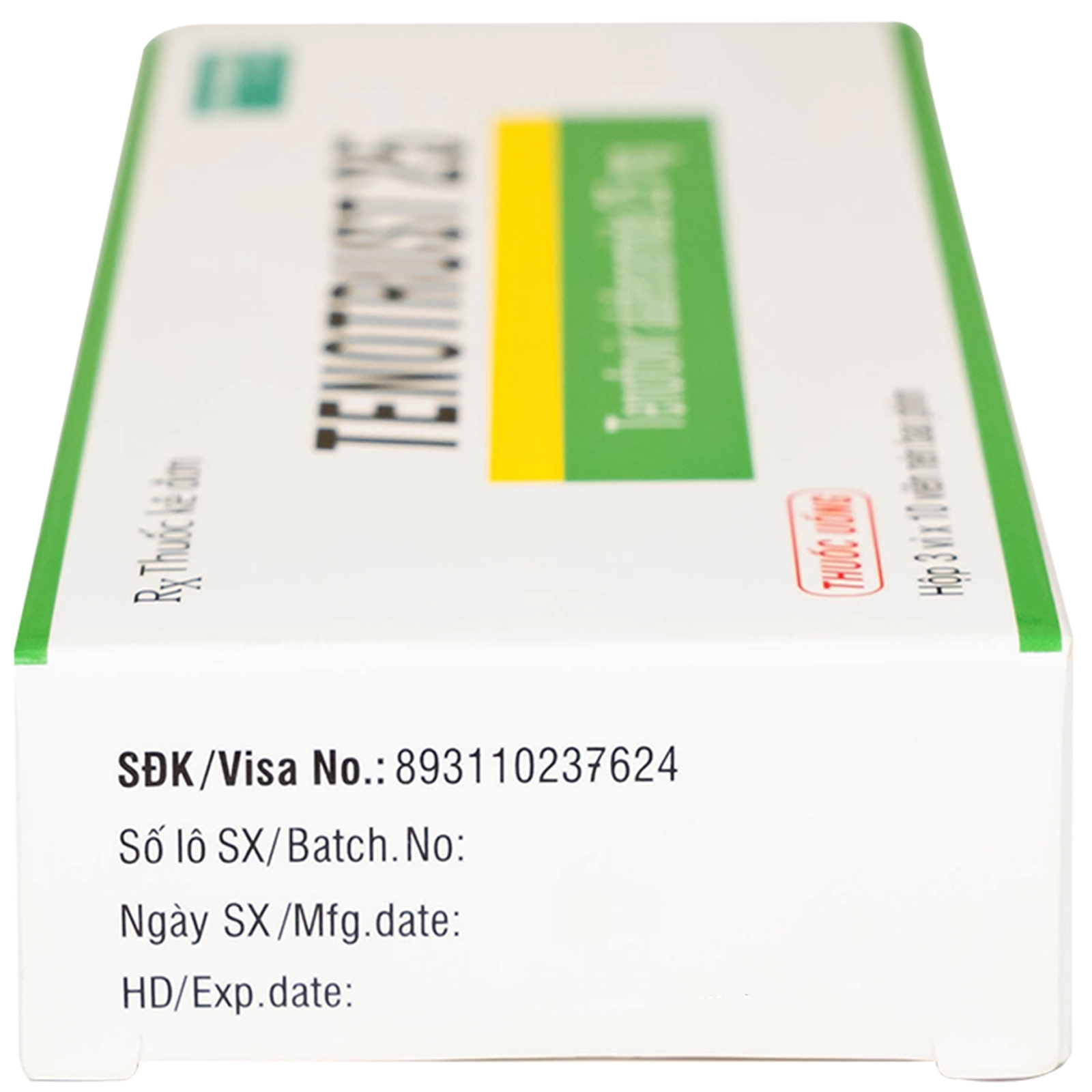 Hình ảnh Thuốc Tenotrust 25 BV Pharma điều trị viêm gan B mãn tính ở người lớn và trẻ em (3 vỉ x 10 viên)