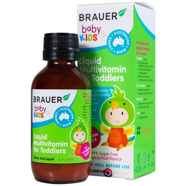 Brauer Baby & Kids Liquid Multivitamin For Toddlers (Chai 100ml)