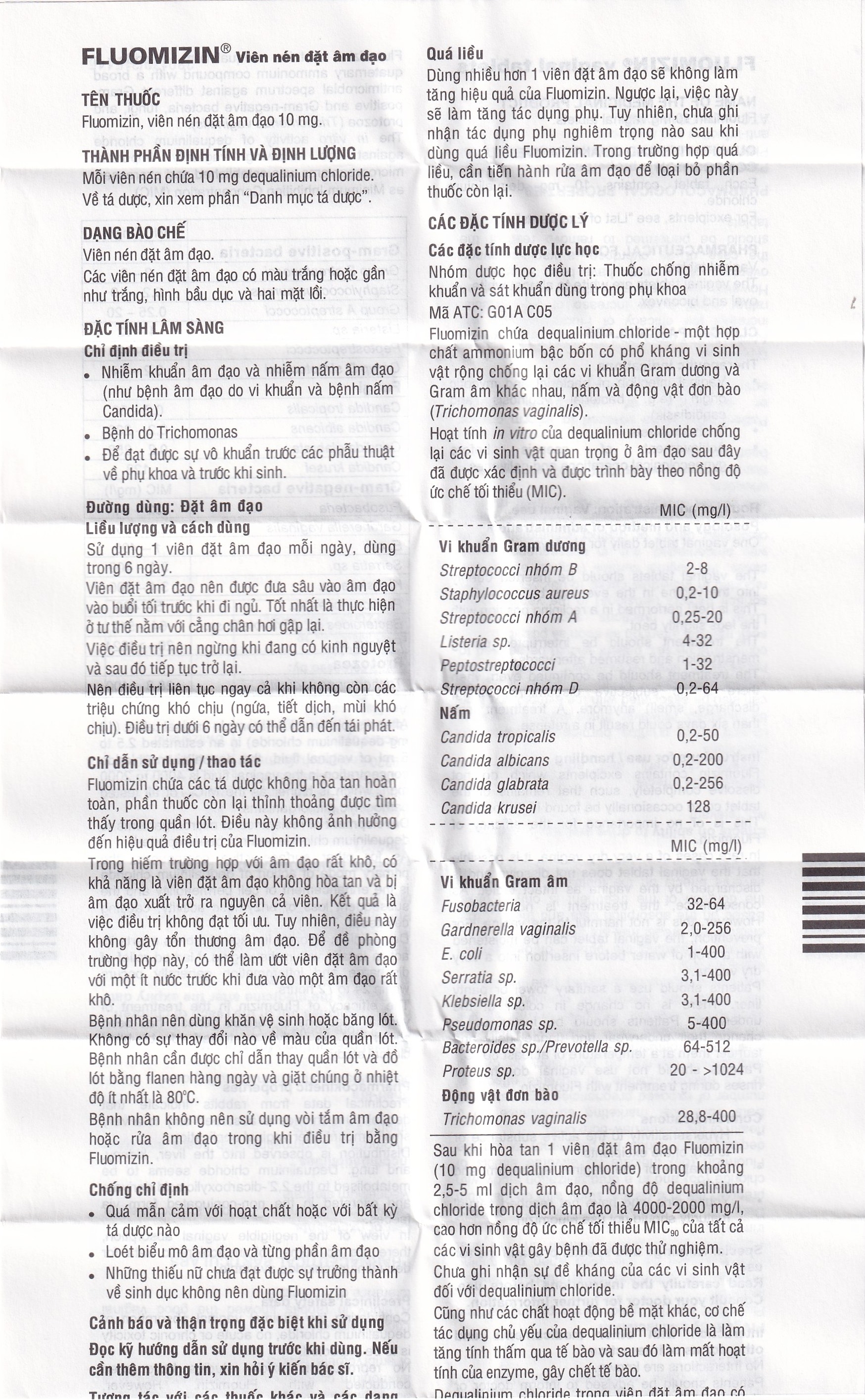 Hình ảnh Viên đặt âm đạo Fluomizin Medinova điều trị nhiễm nấm âm đạo, nhiễm khuẩn âm đạo (1 vỉ x 6 viên)