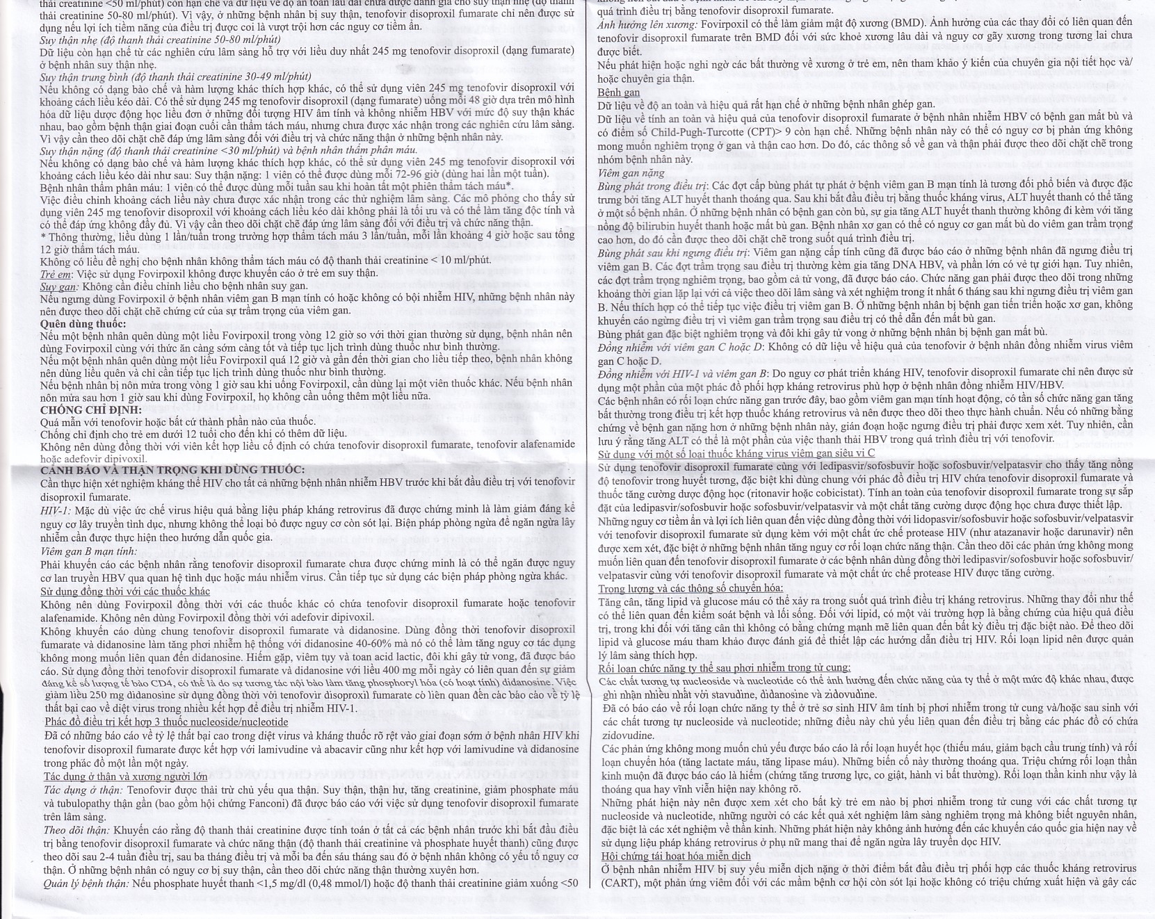 Hình ảnh Thuốc Fovirpoxil Opv Tenofovir disoproxil fumarate điều trị viêm gan B, HIV-1 (3 vỉ x 10 viên)