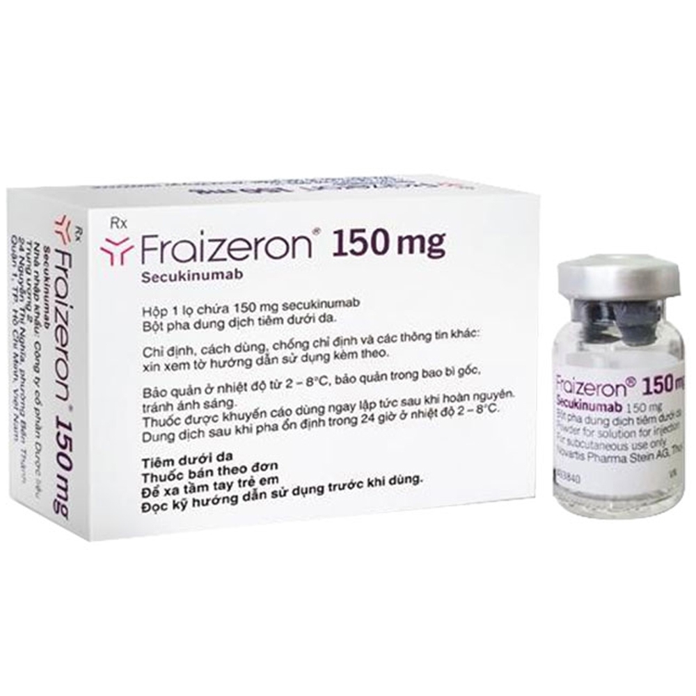 Hình ảnh Bột pha tiêm Fraizeron 150mg Novartis điều trị vảy nến thể mảng, viêm khớp vảy nến, viêm cột sống dính khớp