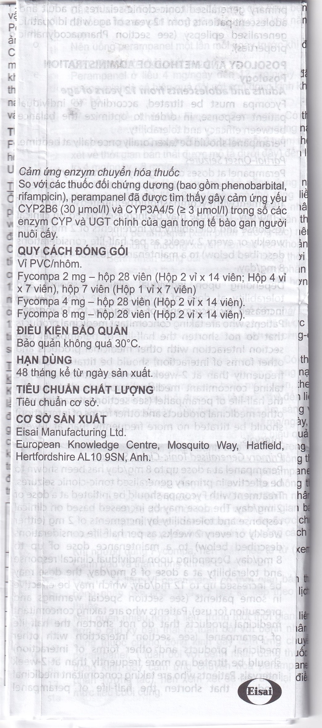 Hình ảnh Thuốc Fycompa 2mg Eisai điều trị bổ trợ cơn động kinh (2 vỉ x 14 viên)