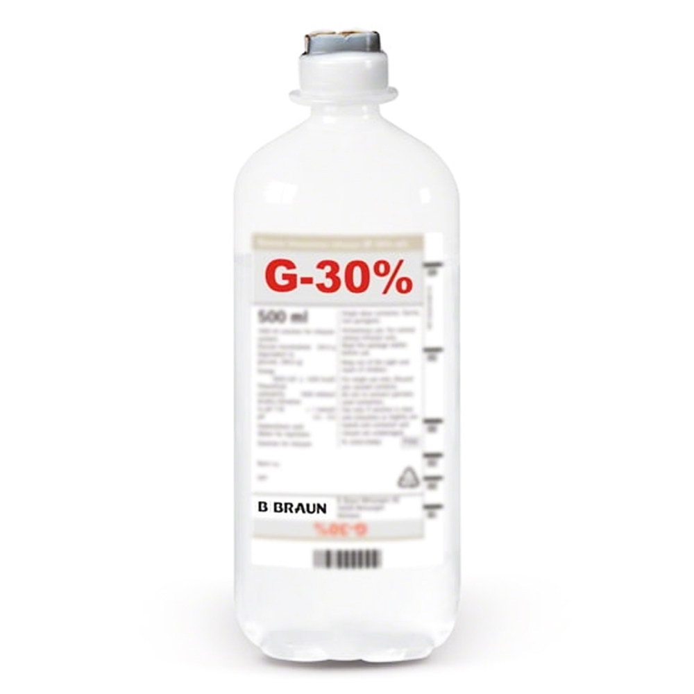 Hình ảnh Dung dịch Glucose 30% B.Braun giảm tạm thời triệu chứng của tăng áp lực nội sọ, hôn mê hạ đường huyết (500ml)