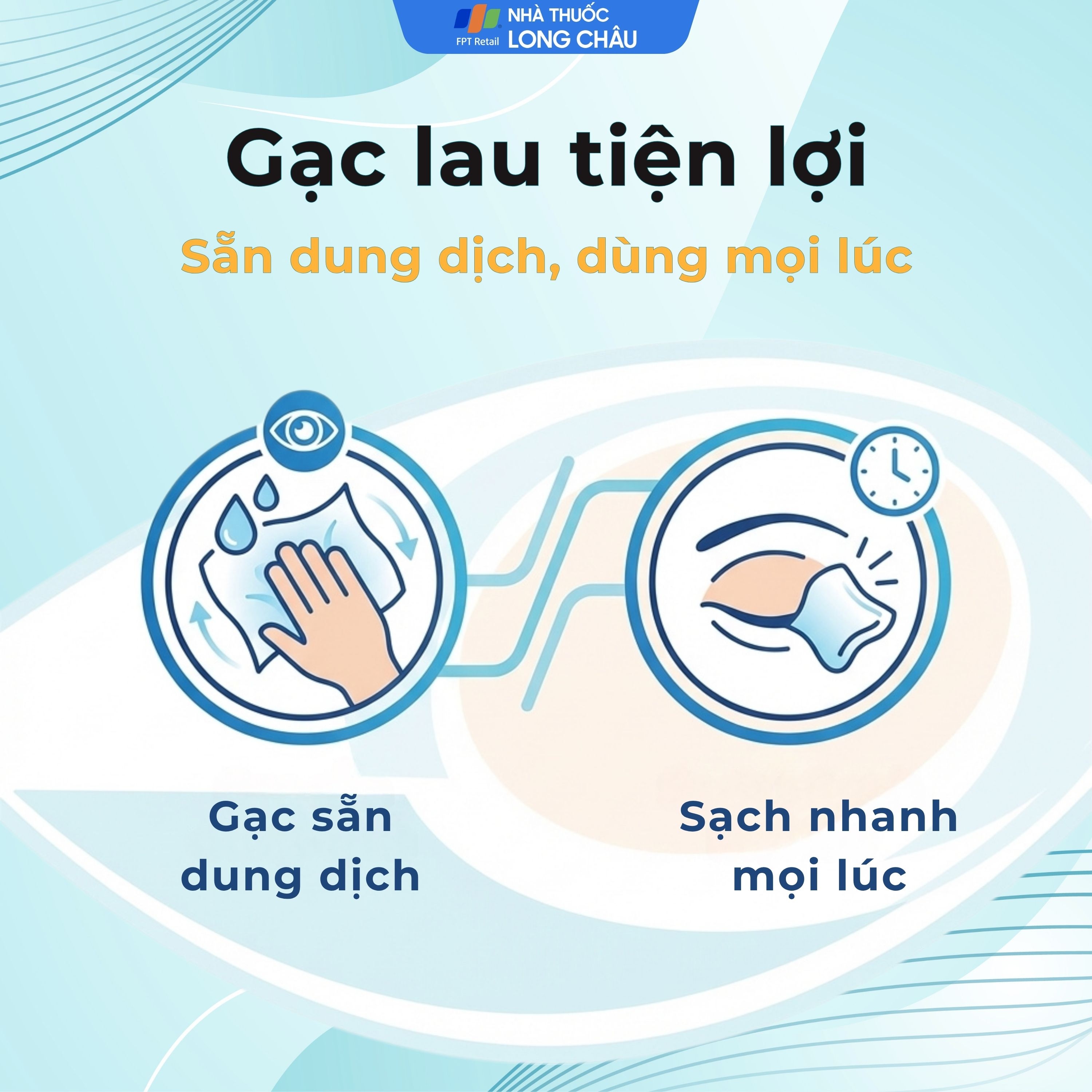 Hình ảnh Gạc lau mi mắt Blefavis Wipes (30 miếng) làm sạch mí mắt nhạy cảm, viêm bờ mi, sát khuẩn trước & sau phẫu thuật