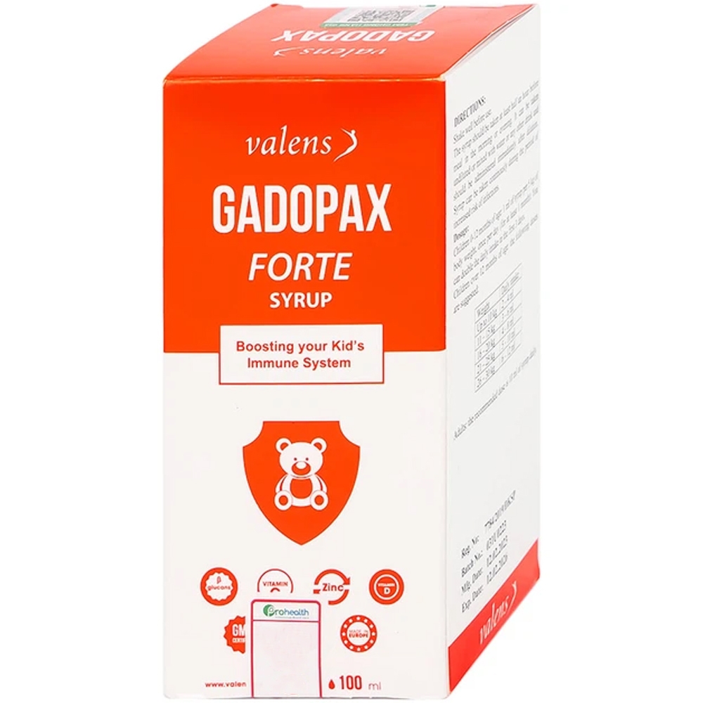 Hình ảnh Siro Gadopax Forte hỗ trợ tăng sức đề kháng của cơ thể (100ml)