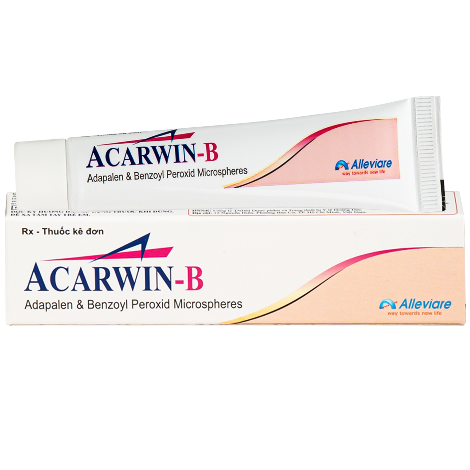 Hình ảnh Gel Acarwin-B 0.1%/2.5% Alleviare điều trị mụn trứng cá (15g)