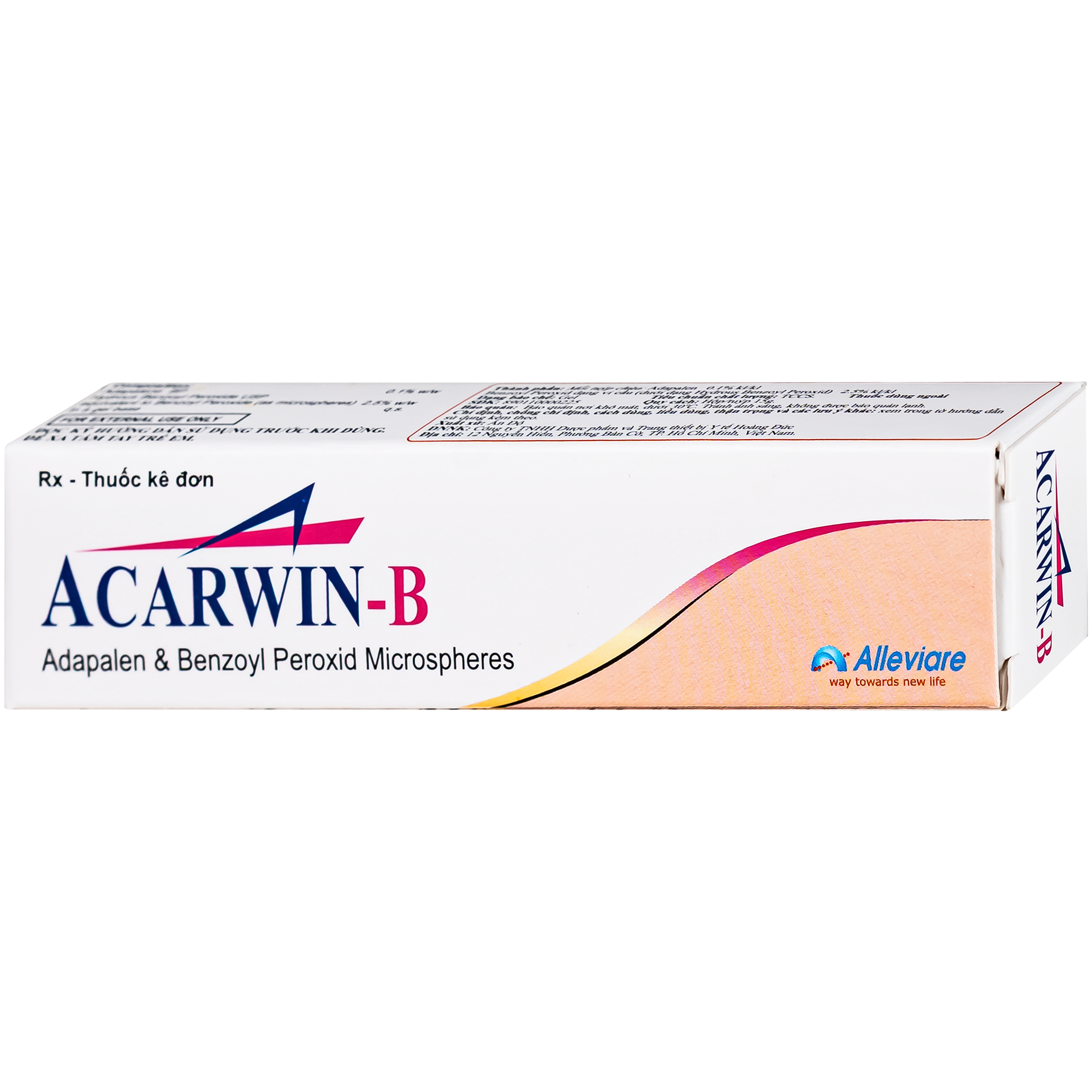 Hình ảnh Gel Acarwin-B 0.1%/2.5% Alleviare điều trị mụn trứng cá (15g)