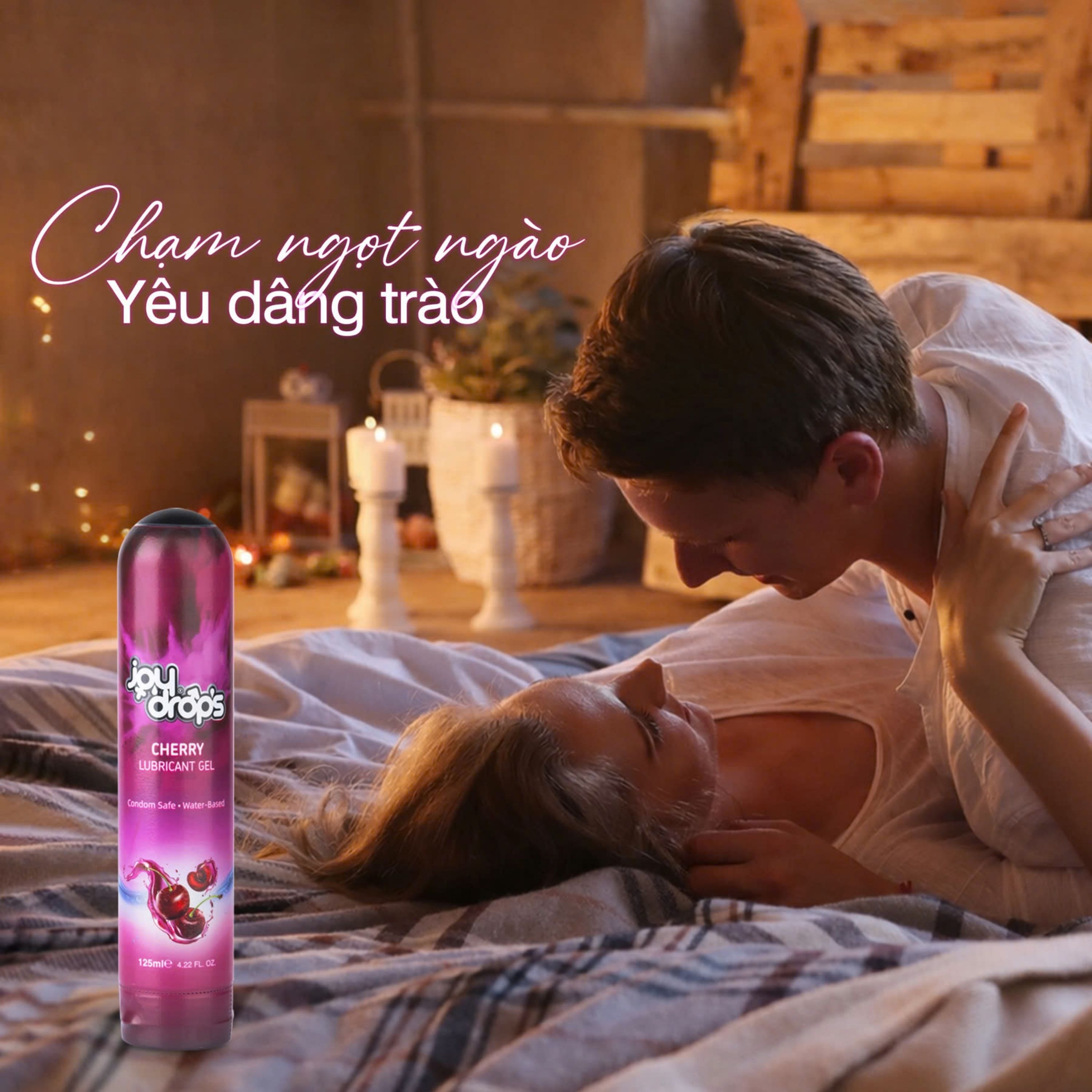 Hình ảnh Gel Bôi Trơn Gốc Nước Joydrops mùi Cherry Dùng Cho Quan Hệ, Giảm Khô Rát, Bảo Vệ Niêm Mạc, Tạo Cảm Giác Mềm Mại 125ml