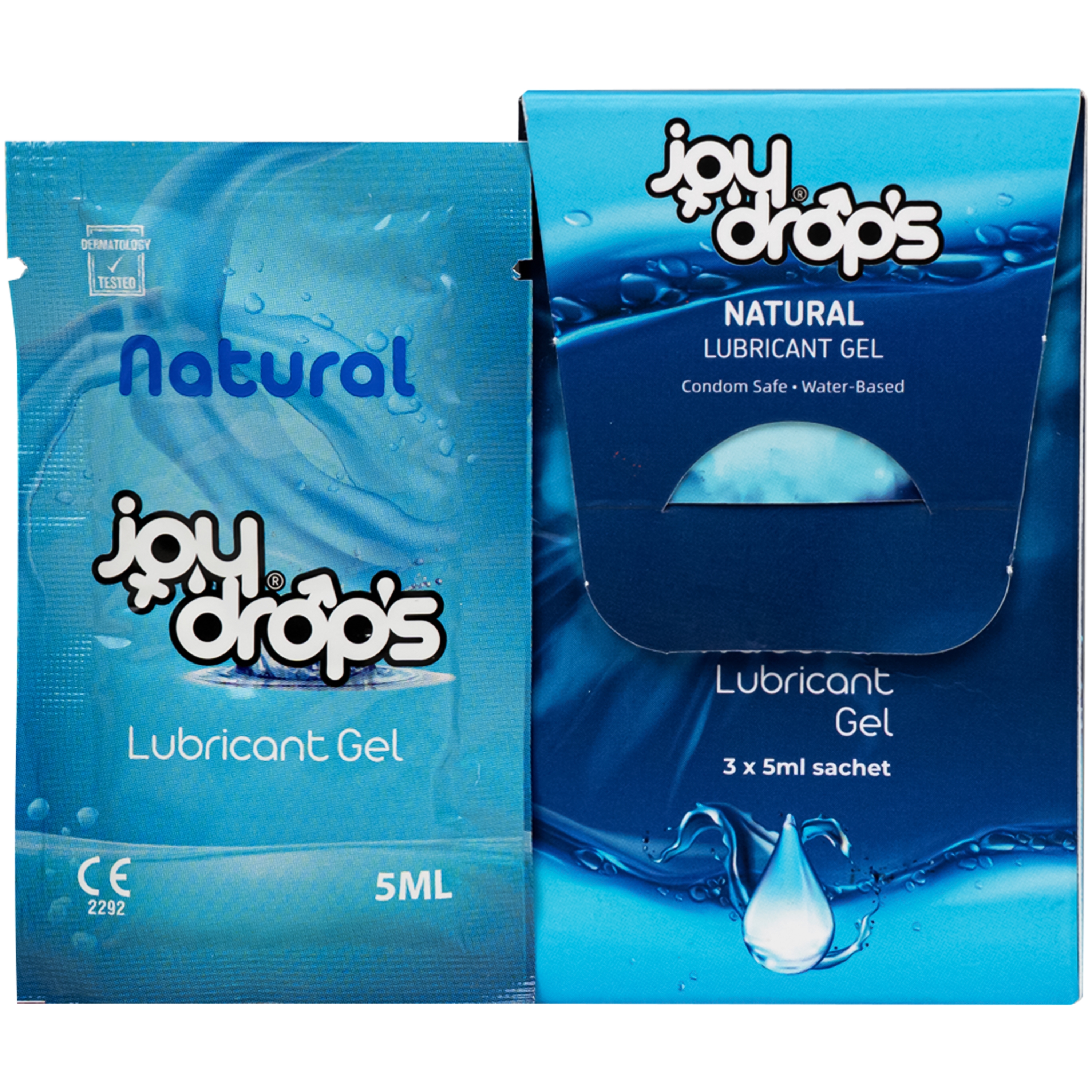Hình ảnh Gel Bôi Trơn Gốc Nước Joydrops Natural (3 gói x 5ml)Dùng Cho Quan Hệ, Giảm Khô Rát, Bảo Vệ Niêm Mạc, Tạo Cảm Giác Mềm Mại