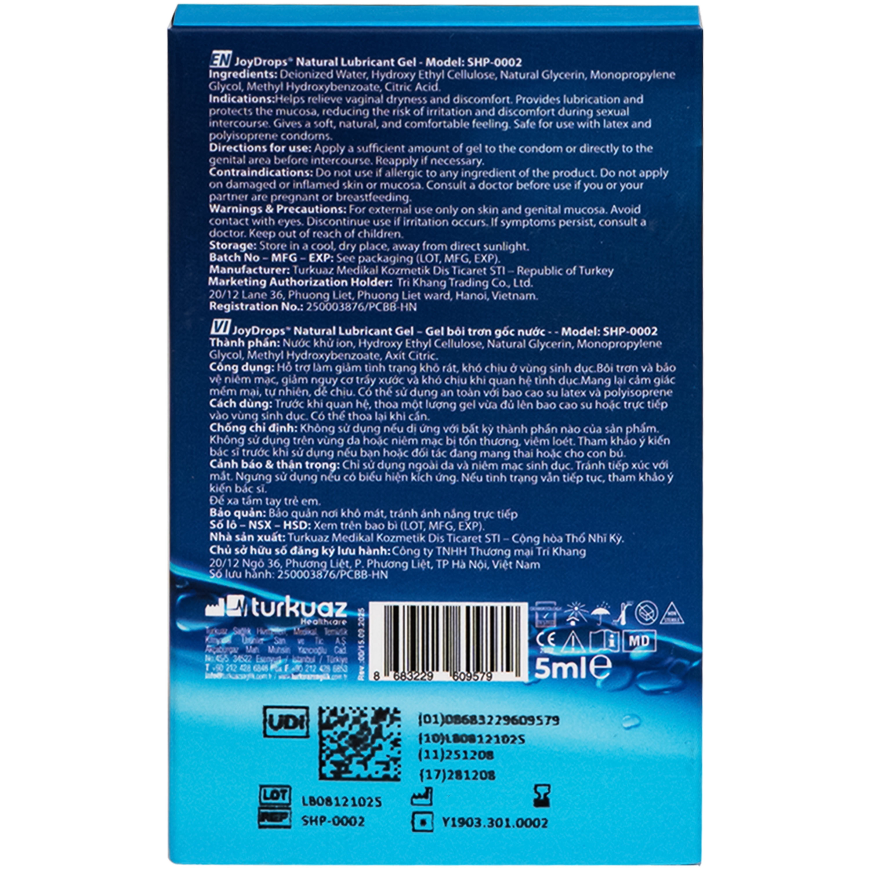 Hình ảnh Gel Bôi Trơn Gốc Nước Joydrops Natural (3 gói x 5ml)Dùng Cho Quan Hệ, Giảm Khô Rát, Bảo Vệ Niêm Mạc, Tạo Cảm Giác Mềm Mại