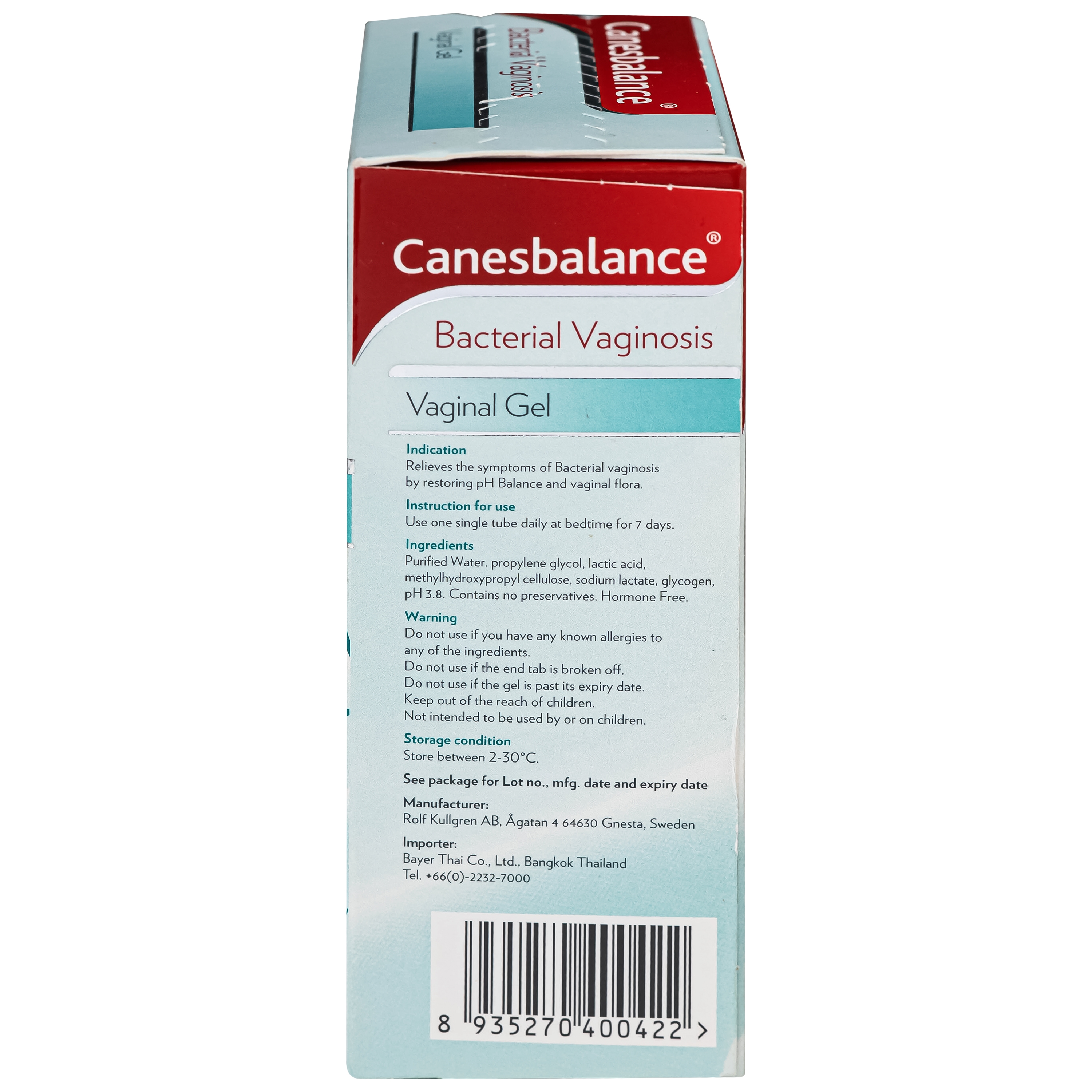 Hình ảnh Gel đặt âm đạo Canesbalance Bayer điều trị viêm âm đạo do vi khuẩn, giảm mùi hôi (7 tuýp x 5ml)