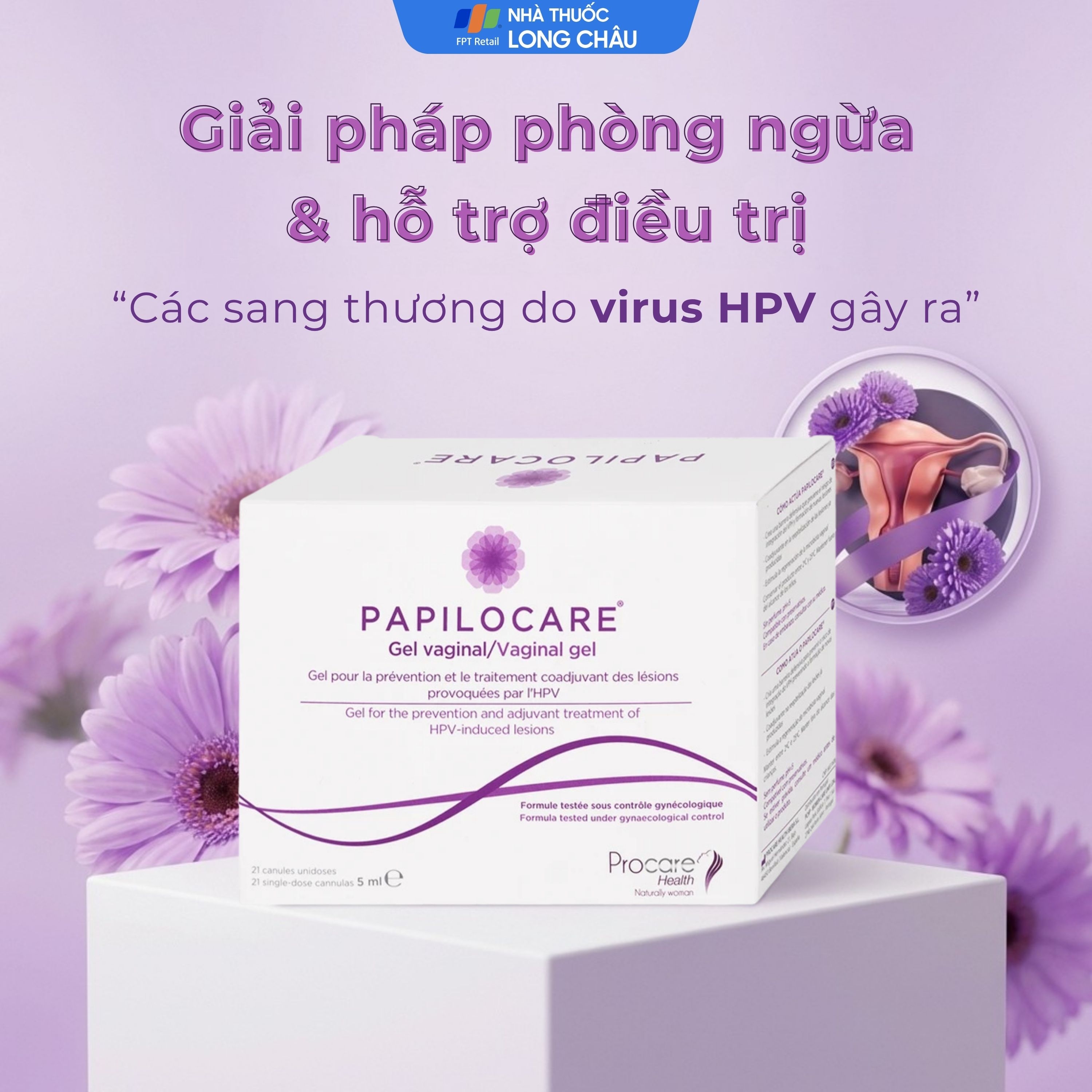 Hình ảnh Gel phụ khoa Papilocare Procare Health (21 tuýp) phòng ngừa và điều trị tổn thương do HPV