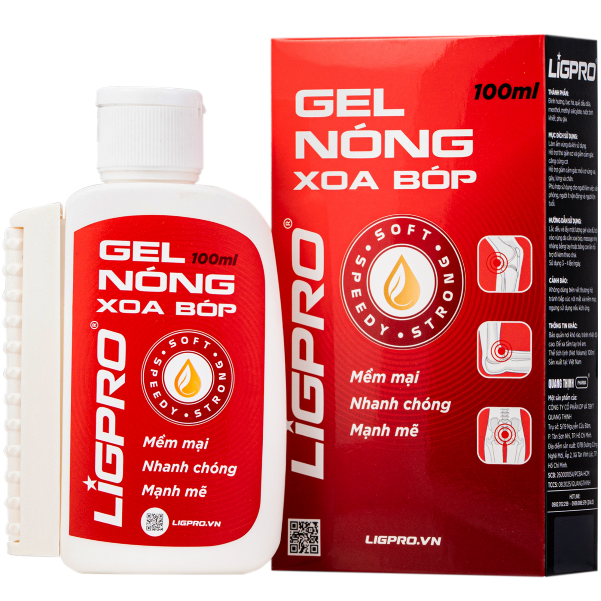 Hình ảnh Gel nóng xoa bóp Ligpro hỗ trợ giảm đau cơ xương khớp, thư giãn cơ bắp (Thảo dược thiên nhiên) (100ml)