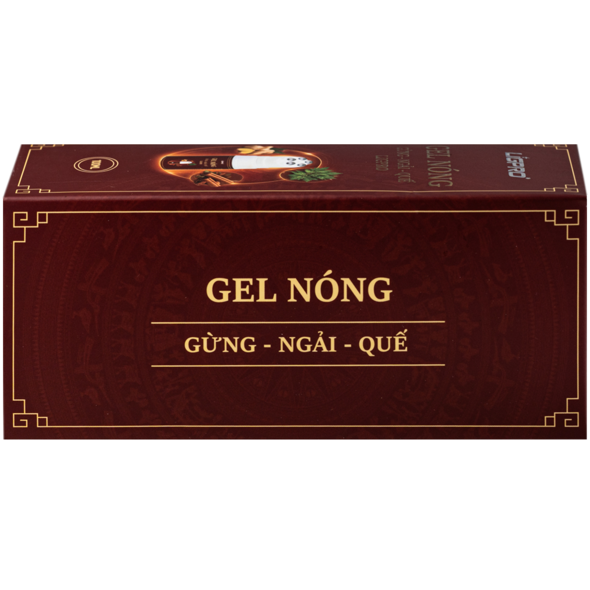 Hình ảnh Gel nóng con lăn massage Gừng - Ngải - Quế Ligpro giúp làm ấm, giảm đau nhức, thư giãn cơ bắp (100ml)