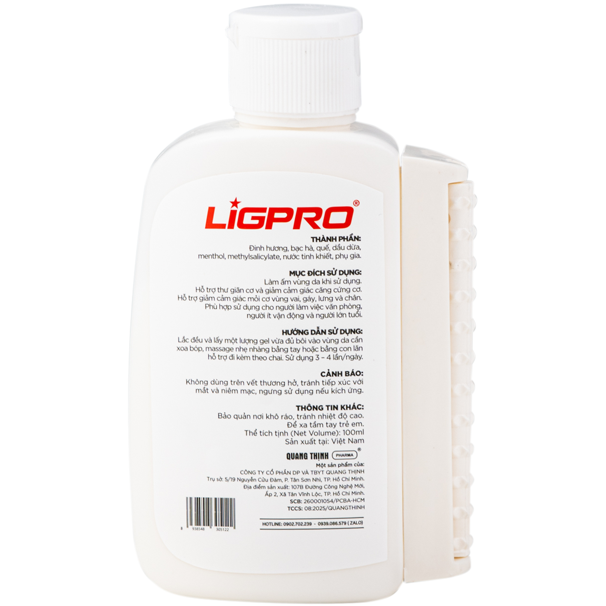 Hình ảnh Gel nóng xoa bóp Ligpro hỗ trợ giảm đau cơ xương khớp, thư giãn cơ bắp (Thảo dược thiên nhiên) (100ml)