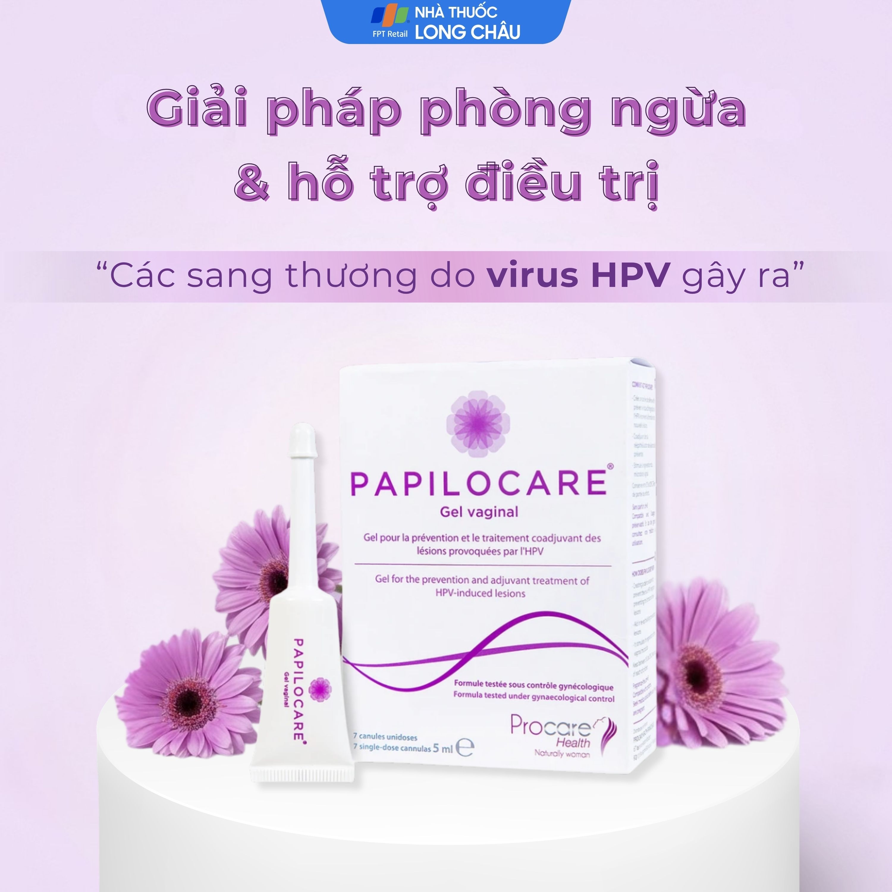 Hình ảnh Gel phụ khoa Papilocare Procare Health (Hộp 7 tuýp) phòng ngừa và hỗ trợ điều trị tổn thương do HPV