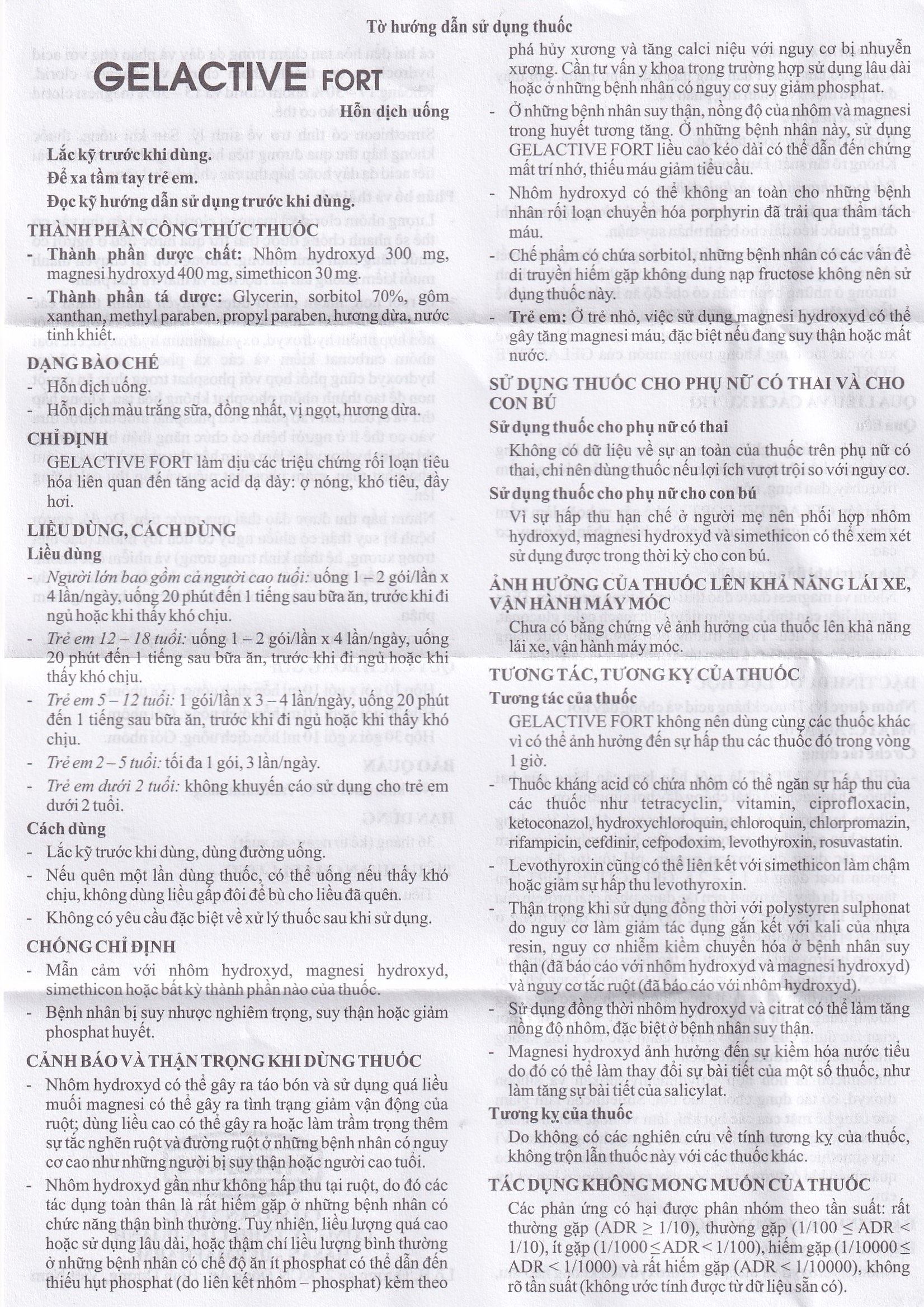 Hình ảnh Hỗn dịch uống Gelactive Fort Hasan làm dịu các triệu chứng trong rối loạn tiêu hóa (30 gói x 10ml)