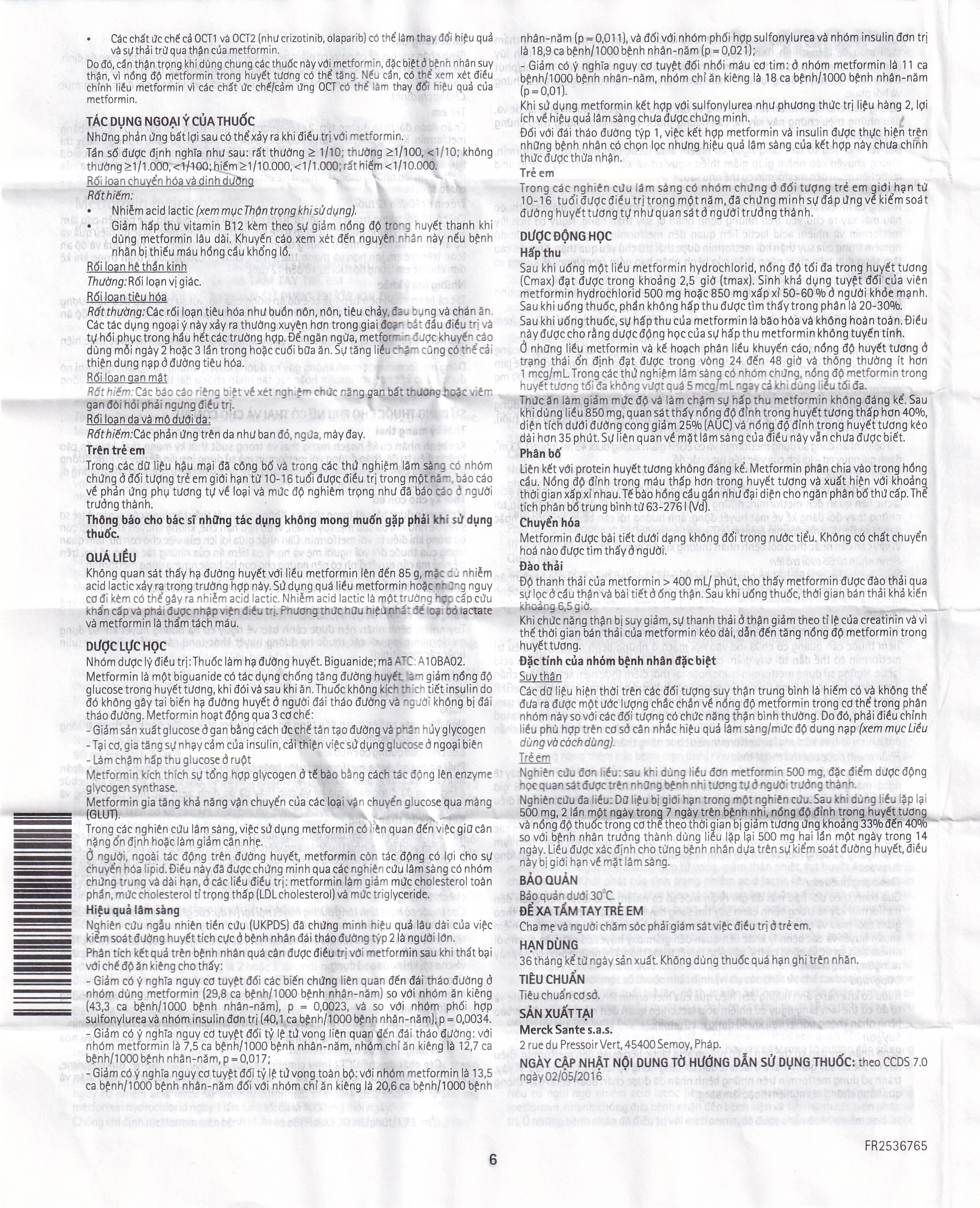 Hình ảnh Thuốc Glucophage 1000mg Merck điều trị đái tháo đường típ 2 (2 vỉ x 15 viên)