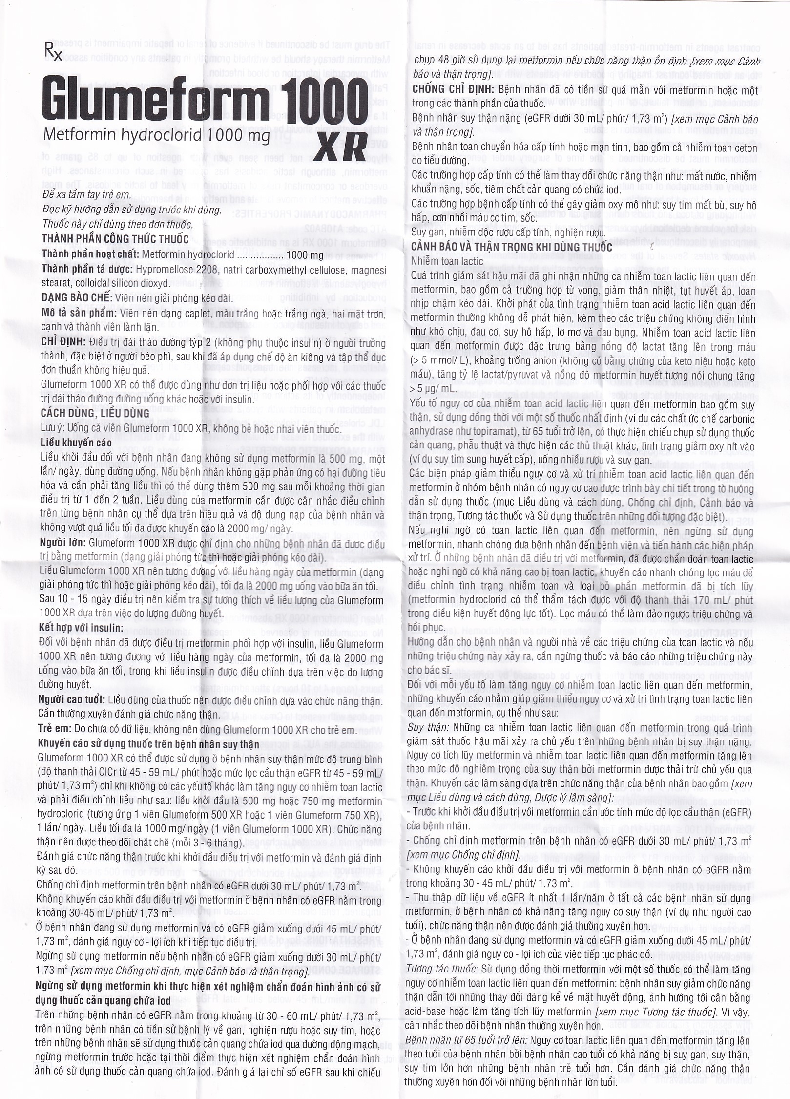 Hình ảnh Thuốc Glumeform 1000 XR DHG điều trị đái tháo đường típ 2 (3 vỉ x 10 viên)