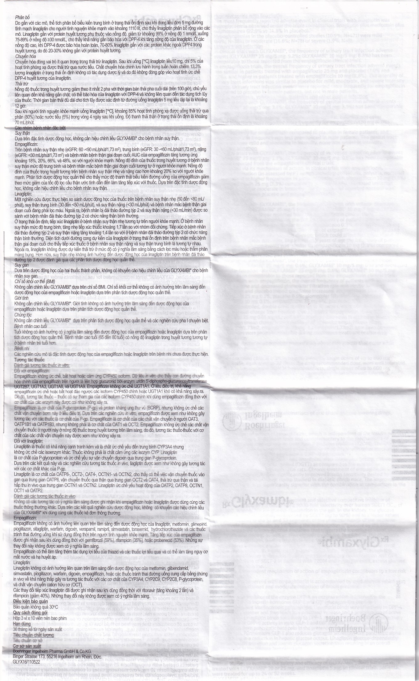 Hình ảnh Thuốc Glyxambi 10mg/5mg Boehringer điều trị đái tháo đường típ 2 (3 vỉ x 10 viên)