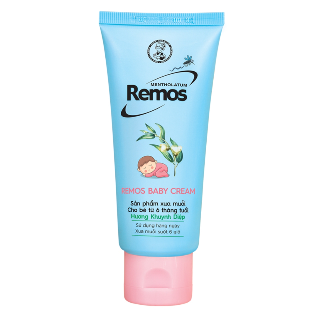 Hình ảnh Kem xua muỗi Remos Baby Cream hương khuynh diệp suốt 6 giờ cho bé từ 6 tháng tuổi (70g)