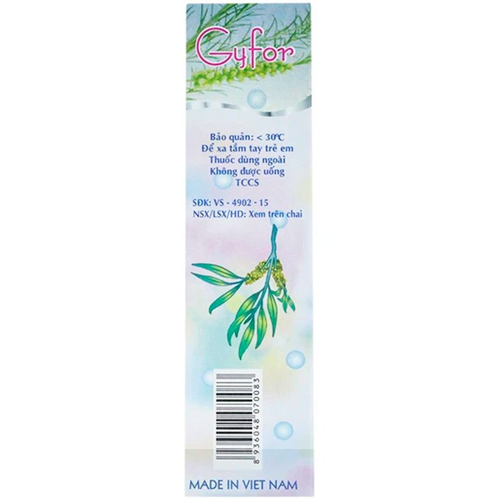 Hình ảnh Thuốc rửa phụ khoa Gyfor Dược 3-2 hỗ trợ vệ sinh phụ nữ hằng ngày, phụ trị viêm âm đạo, huyết trắng (100ml)