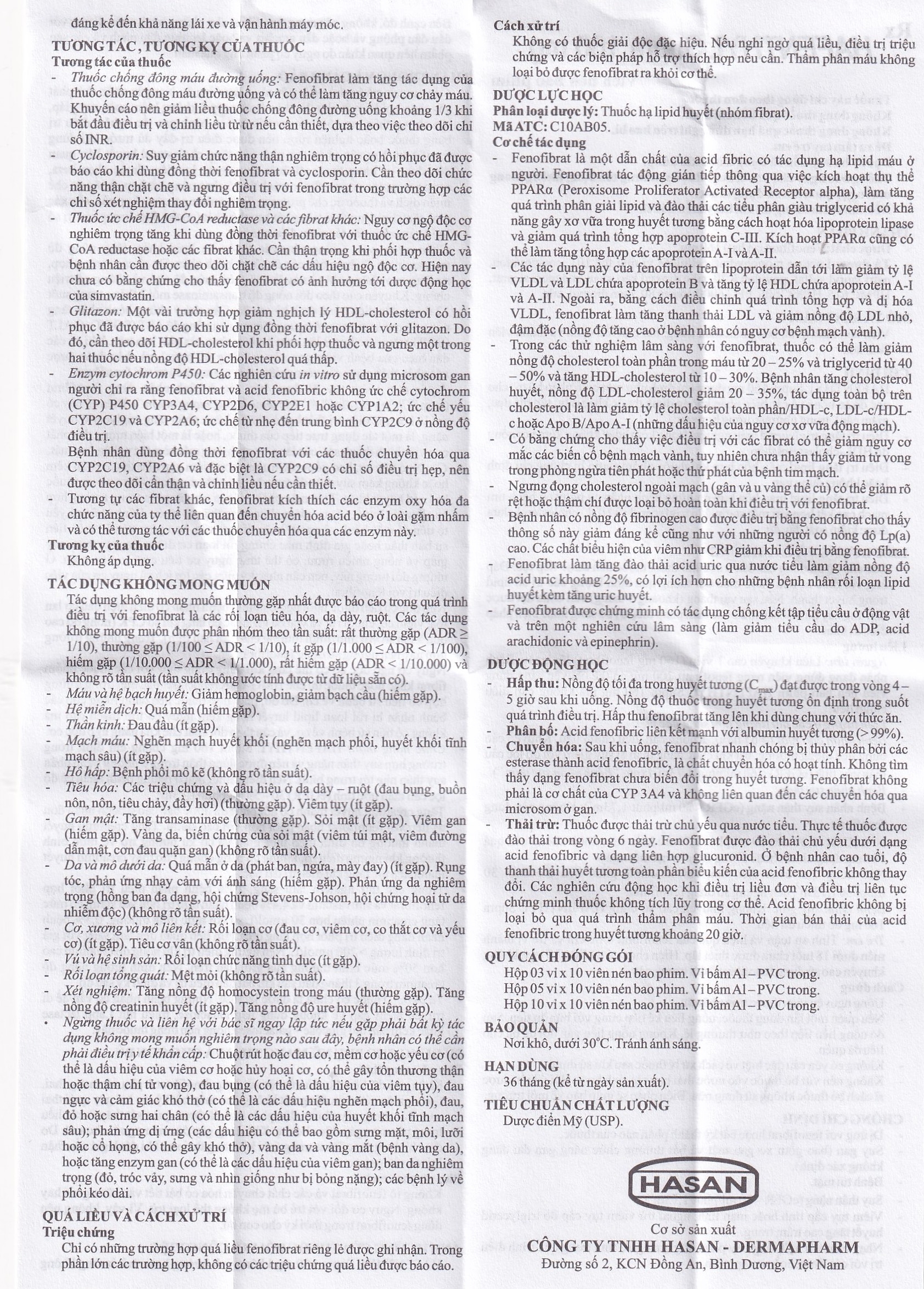 Hình ảnh Thuốc Hafenthyl Supra 160mg Hasan điều trị tăng triglycerid máu (3 vỉ x 10 viên)