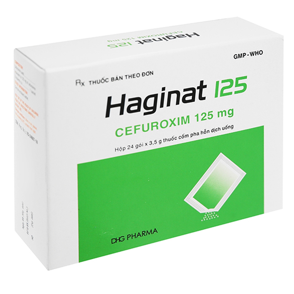Hình ảnh Cốm Haginat 125 DHG điều trị nhiễm khuẩn (24 gói)
