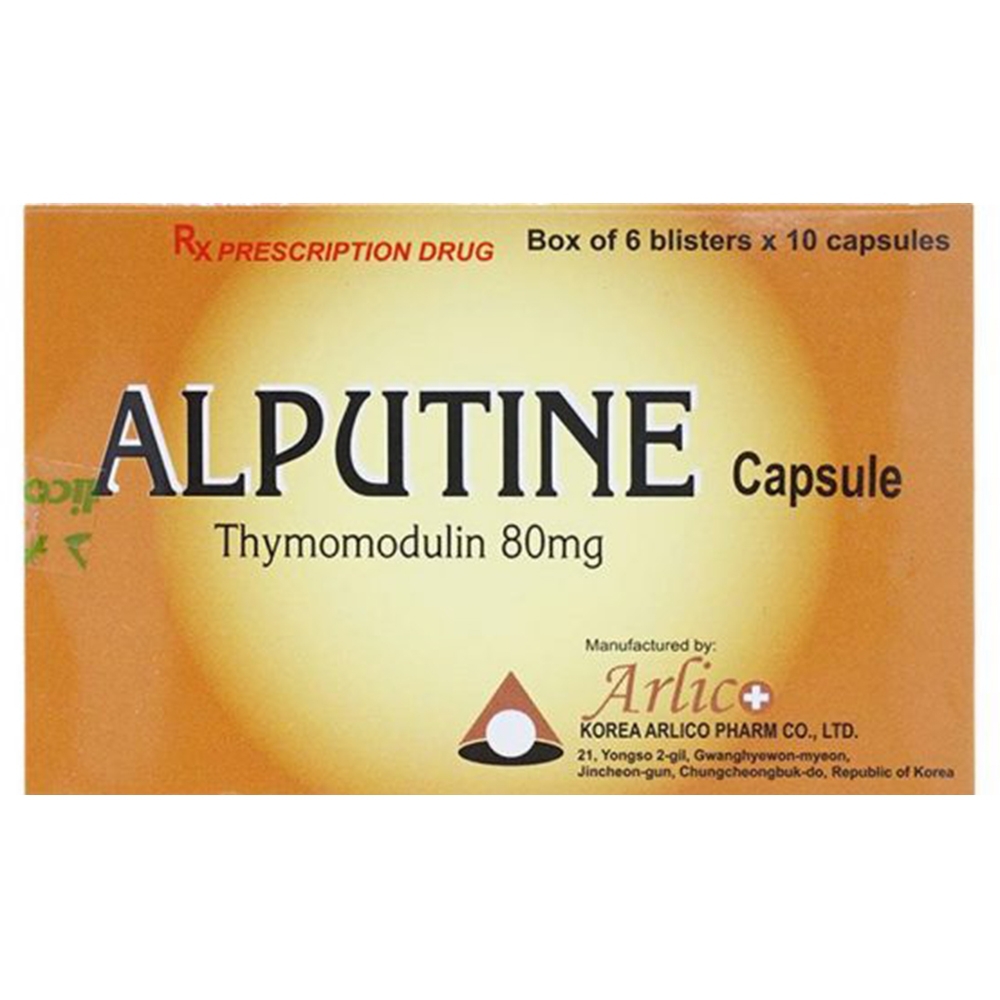 Thuốc Alputine 80mg Arlico hỗ trợ điều trị nhiễm khuẩn hô hấp, viêm mũi dị ứng (6 vỉ x 10 viên)