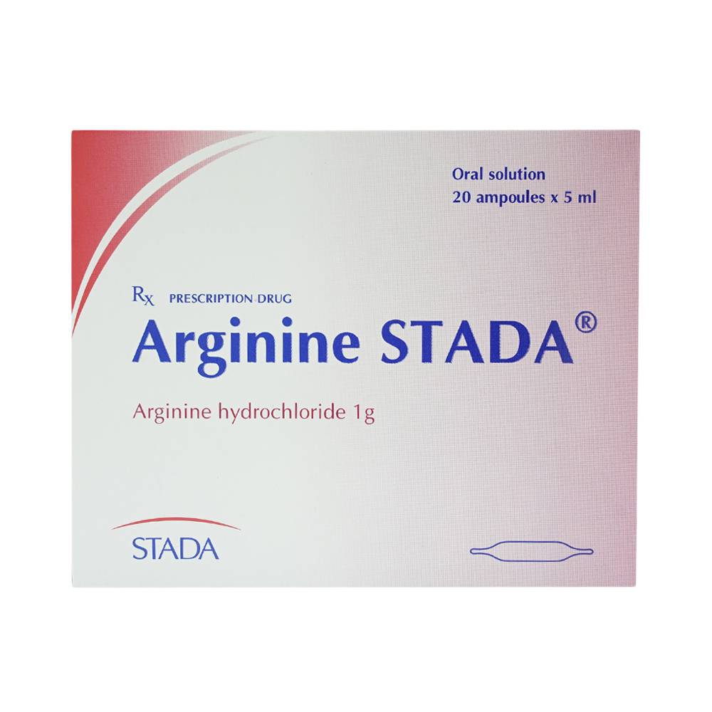 Dung dịch uống Arginine Stada điều trị tăng Amoniac huyết (20 ống x 5ml)