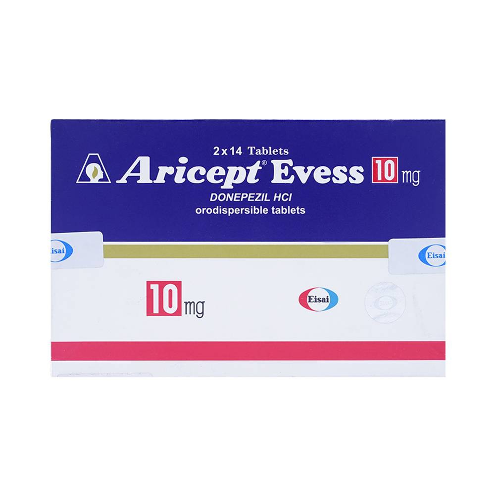 Thuốc Aricept Evess 10mg Eisai điều trị triệu chứng bệnh azheimer (2 vỉ x 14 viên)