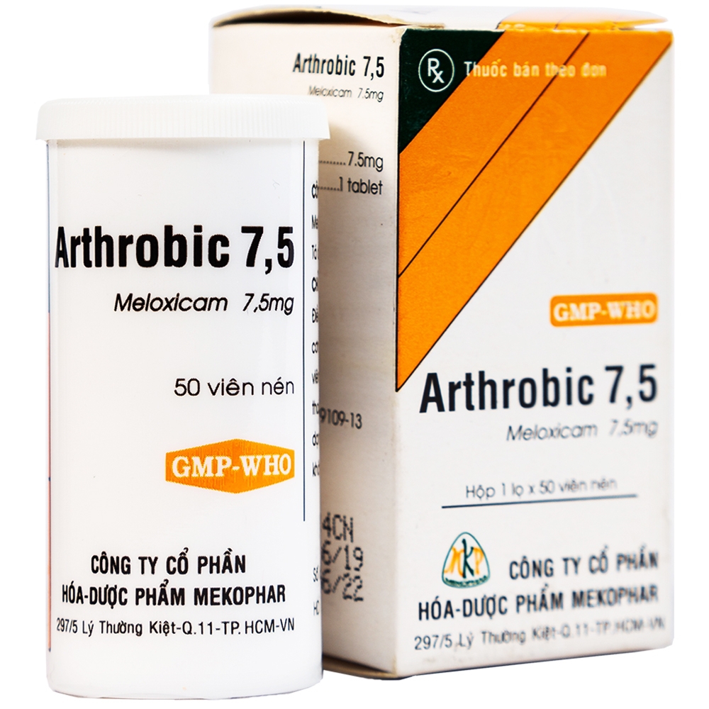 Thuốc Arthrobic 7.5 Mekophar điều trị viêm đau xương khớp, viêm khớp dạng thấp (50 viên)