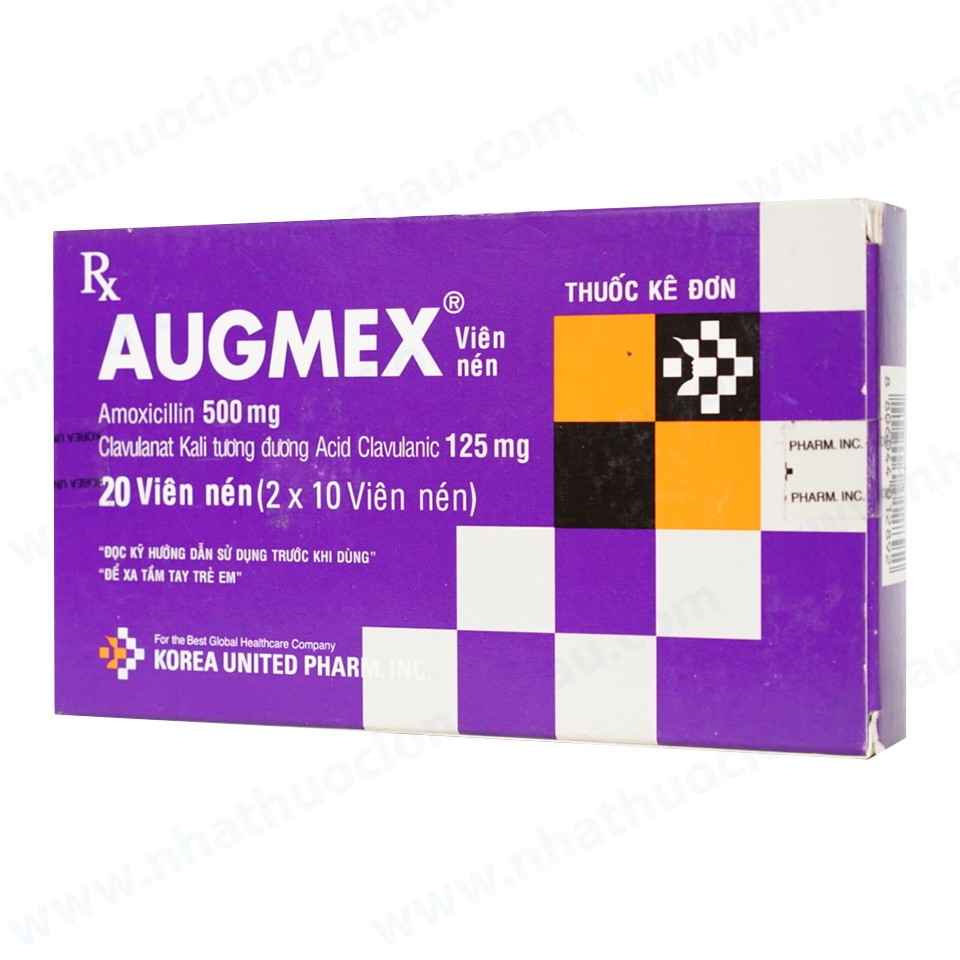 Thuốc Augmex Korea United điều trị nhiễm khuẩn (2 vỉ x 10 viên)