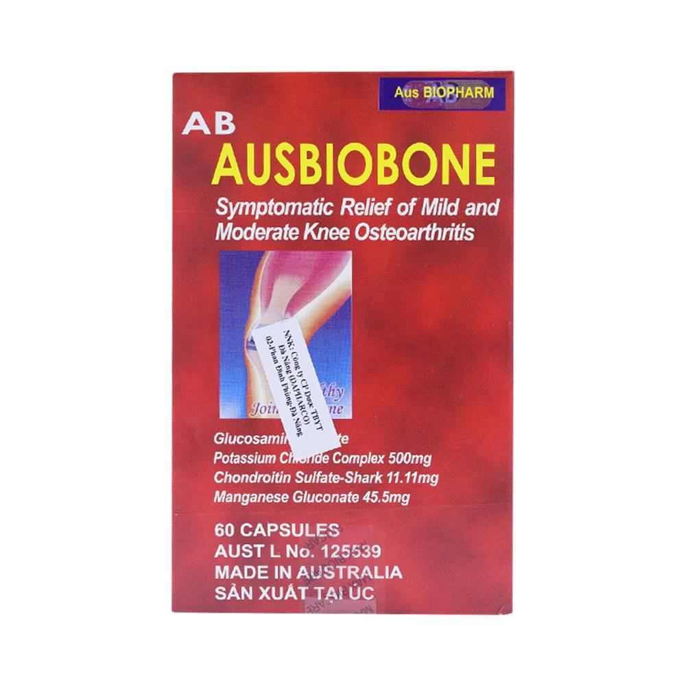 Thuốc Ausbiobone Biopharm điều trị triệu chứng thoái hóa khớp gối nhẹ và trung bình (60 viên)